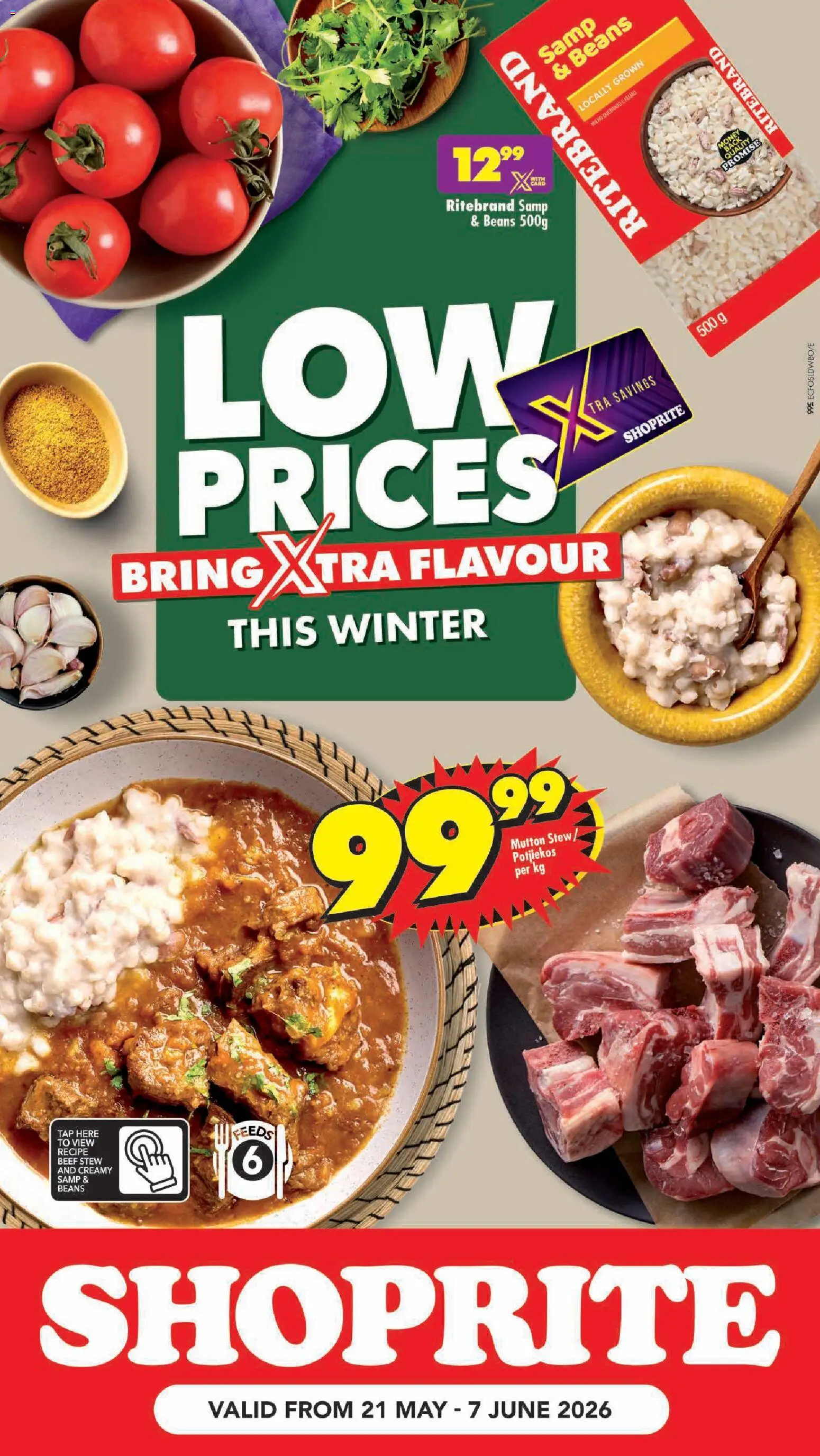 New Shoprite catalogue – valid from 21.05.2026 | Page: 1 | Products: Beans, Beef, Tap