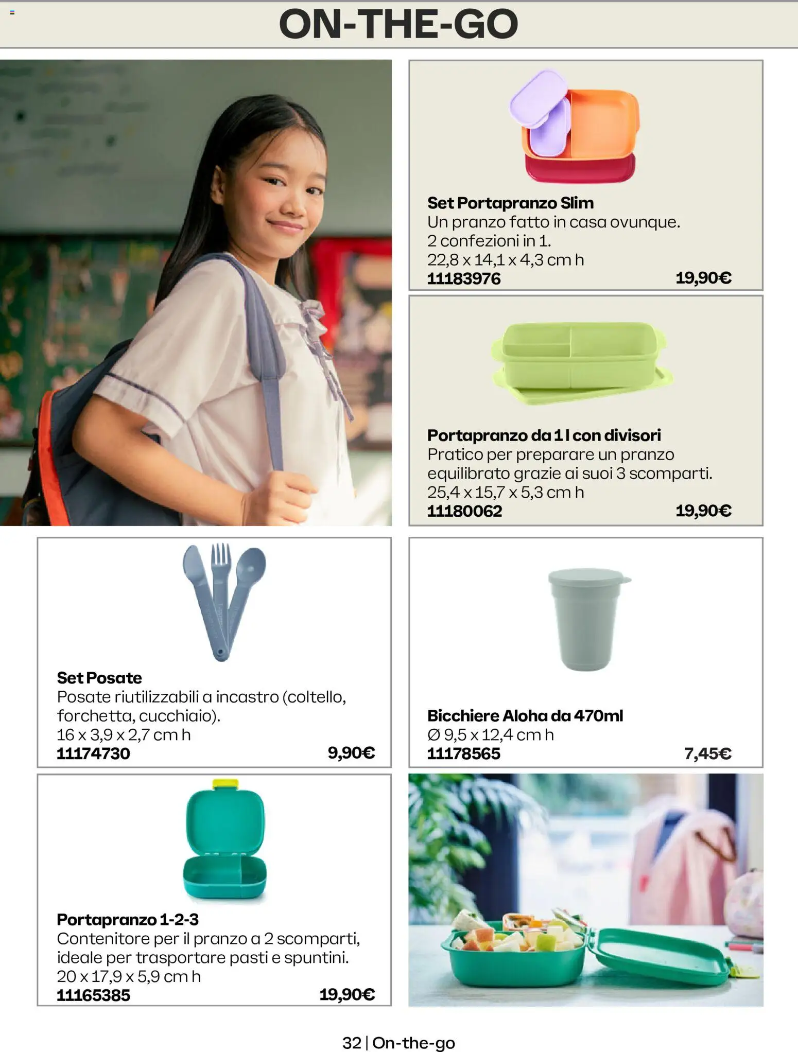 Volantino Tupperware del 01/10/2026 | Pagina: 32 | Prodotti: Posate, Bicchiere, Contenitore