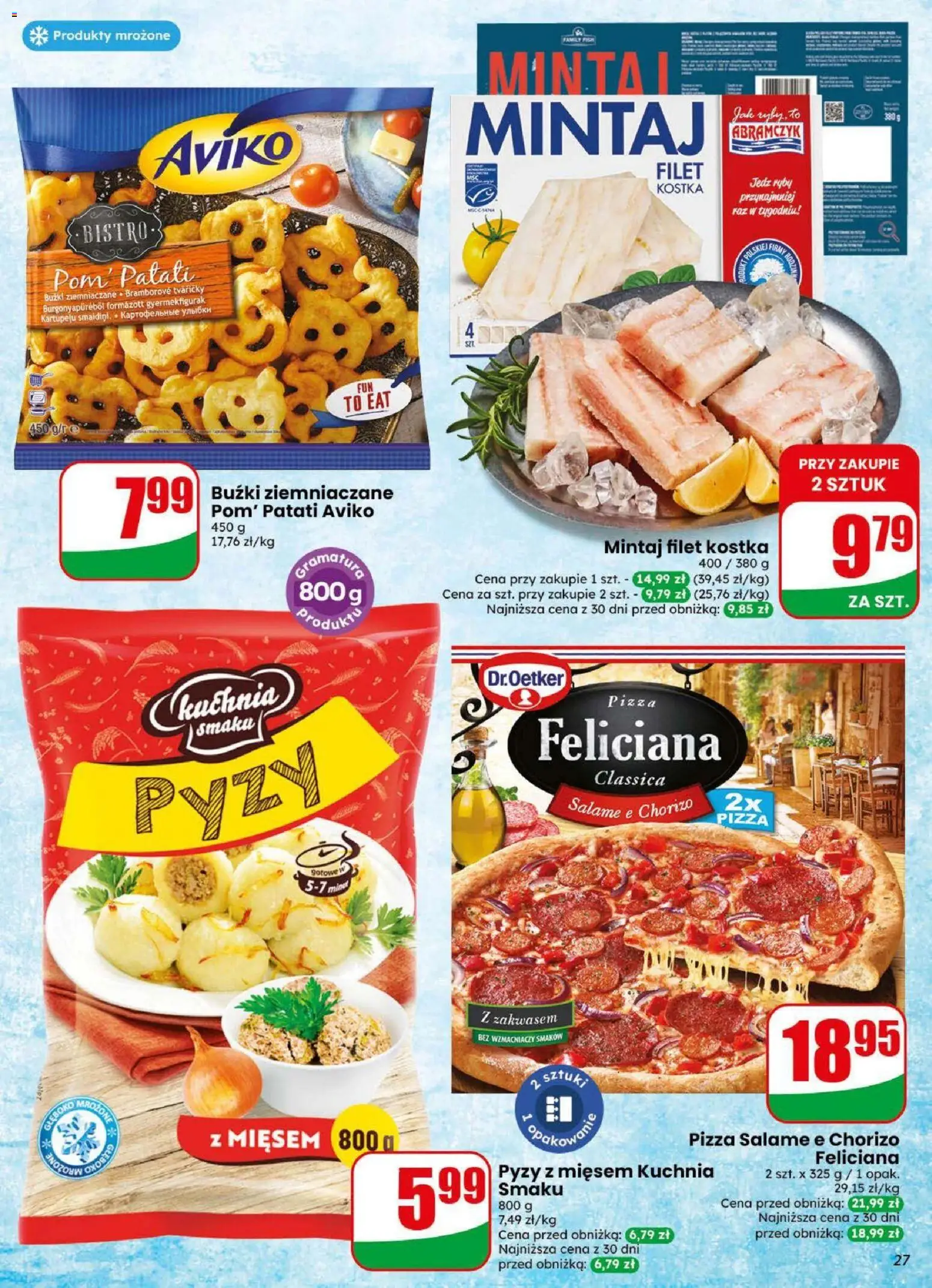 Dino gazetka od 02.09.2026 | Strona: 27 | Produkty: Chorizo, Pyzy z mięsem, Pizza, Ryby