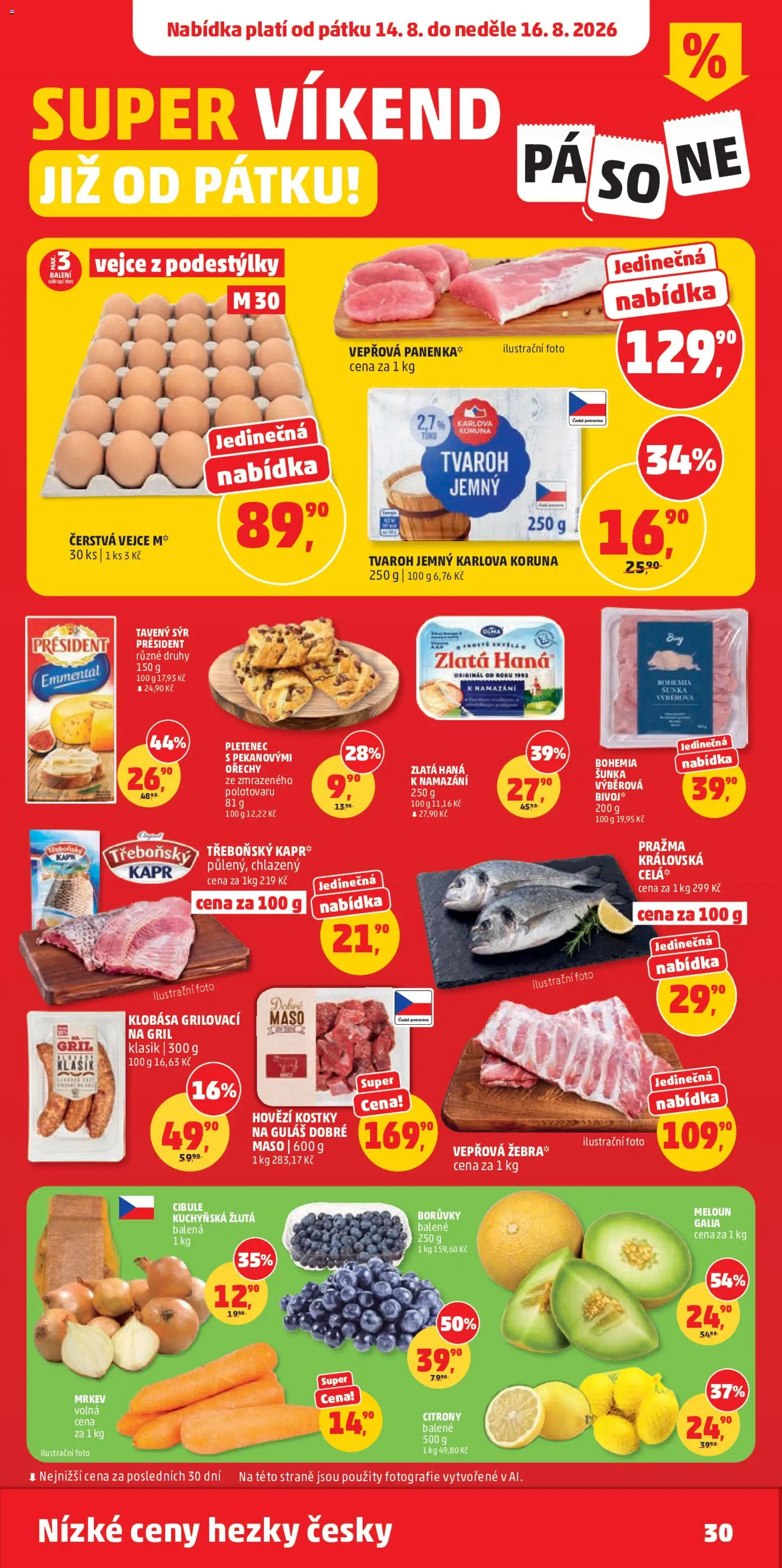 Penny Market leták od 12.08.2026 | Strana: 30 | Produkty: Klobása, Gril, Pletenec s pekanovými ořechy, Kapr