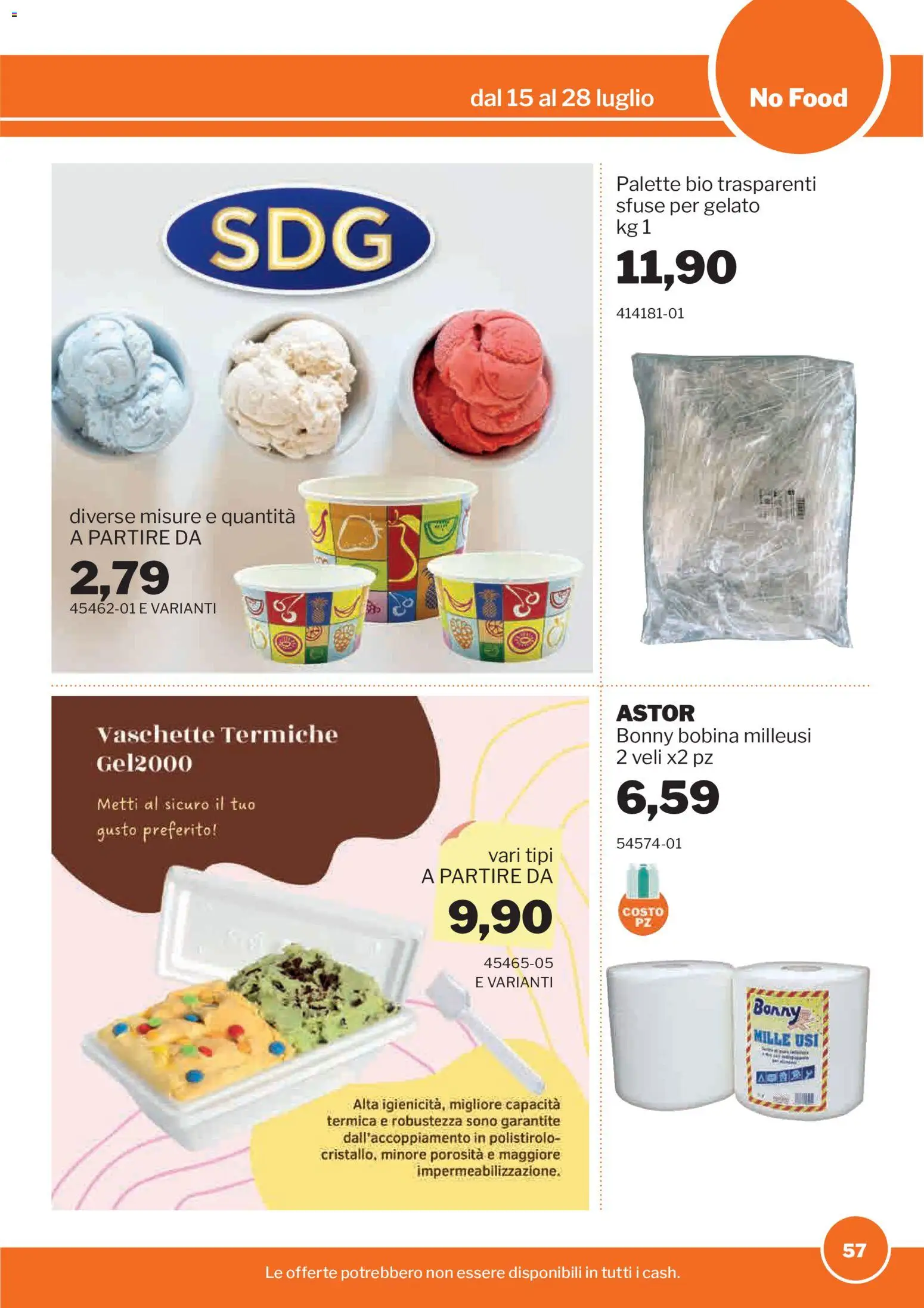 Volantino Sogegross del 15/07/2026 | Pagina: 57 | Prodotti: Gelato, Vaschette