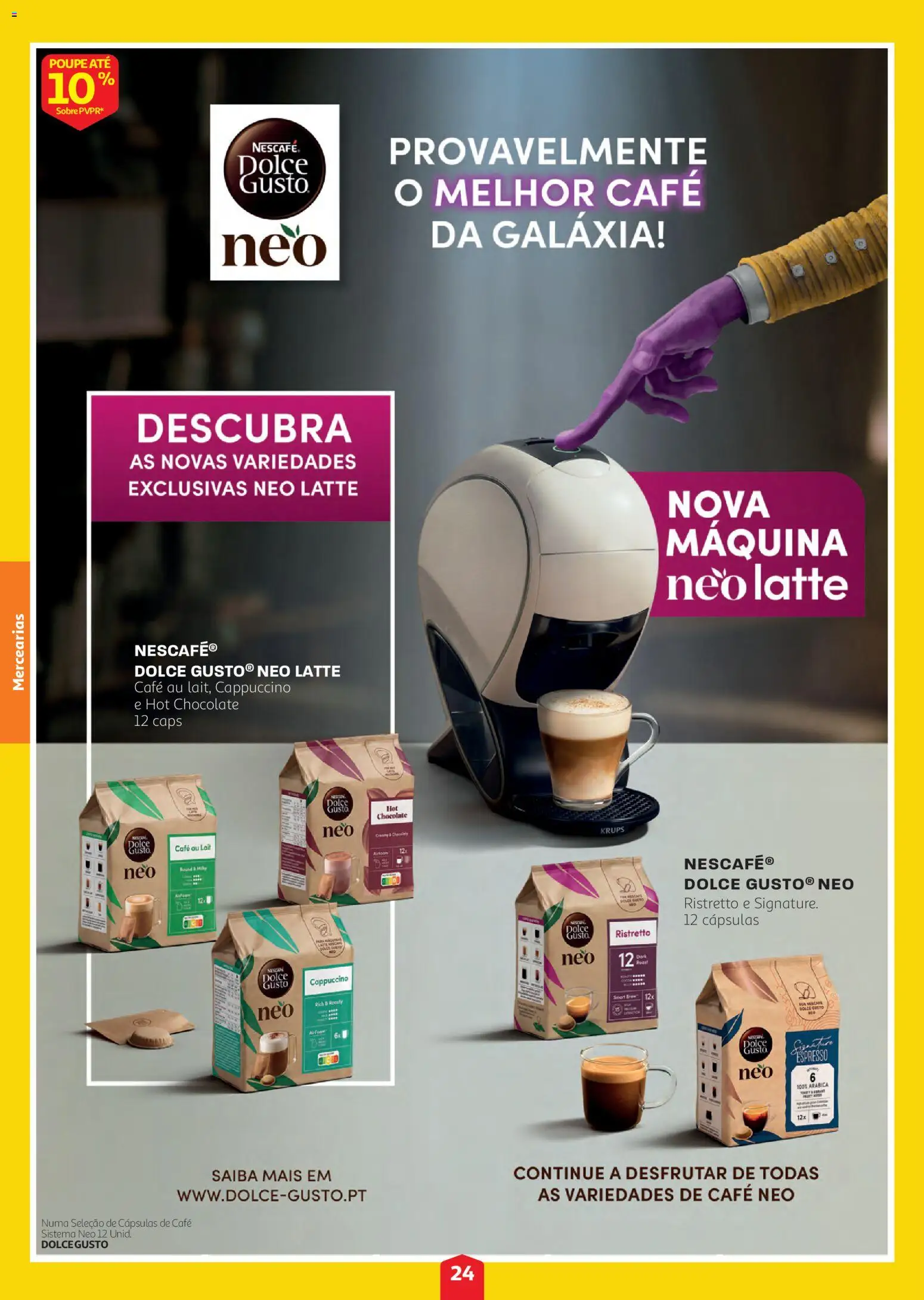 Auchan folheto │ válido de 01/10/2026 | Página: 24 | Produtos: Cappuccino, Café, Chocolate, Dolce gusto