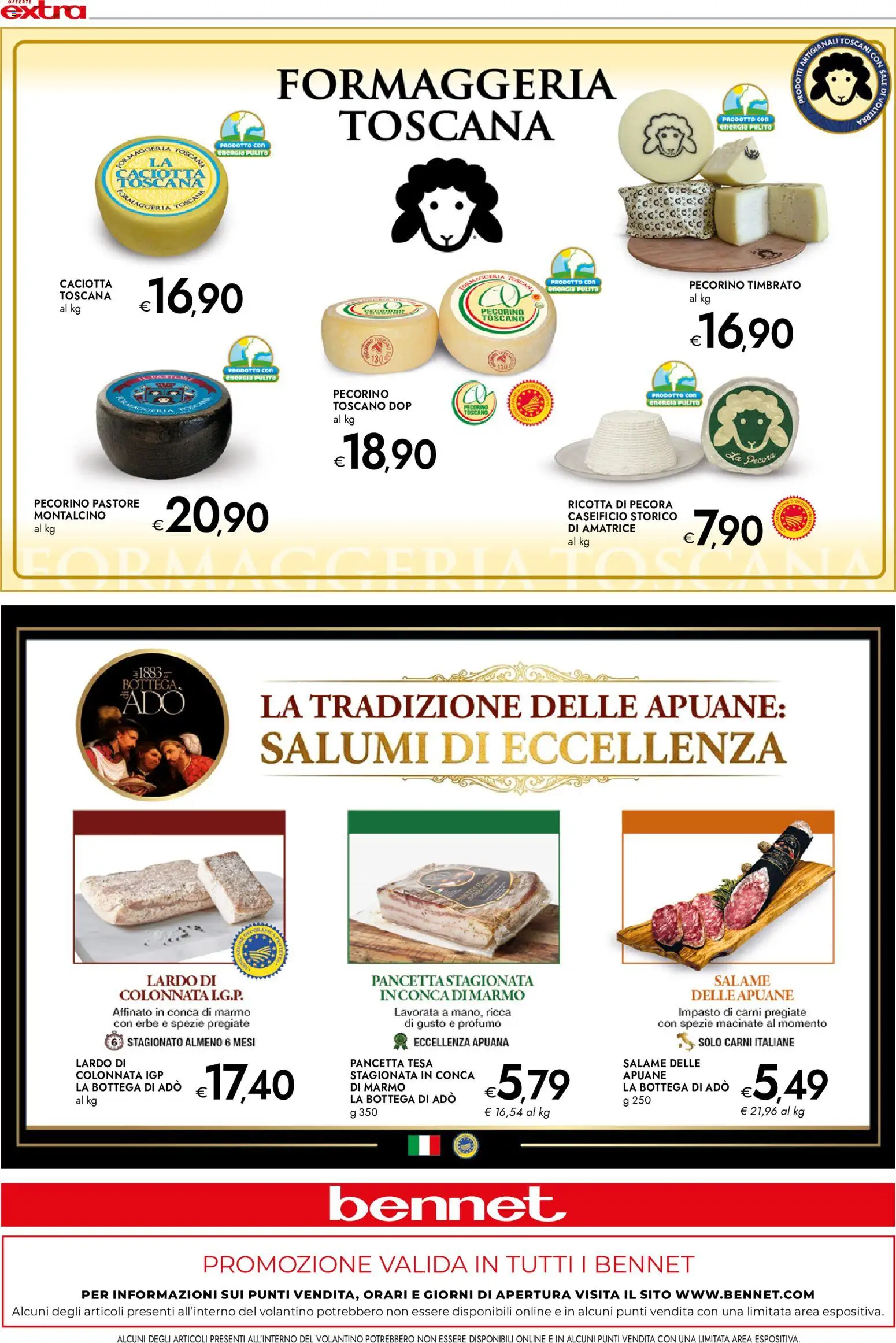 Volantino bennet del 16/07/2026 | Pagina: 8 | Prodotti: Salame, Spezie, Ricotta, Pecorino