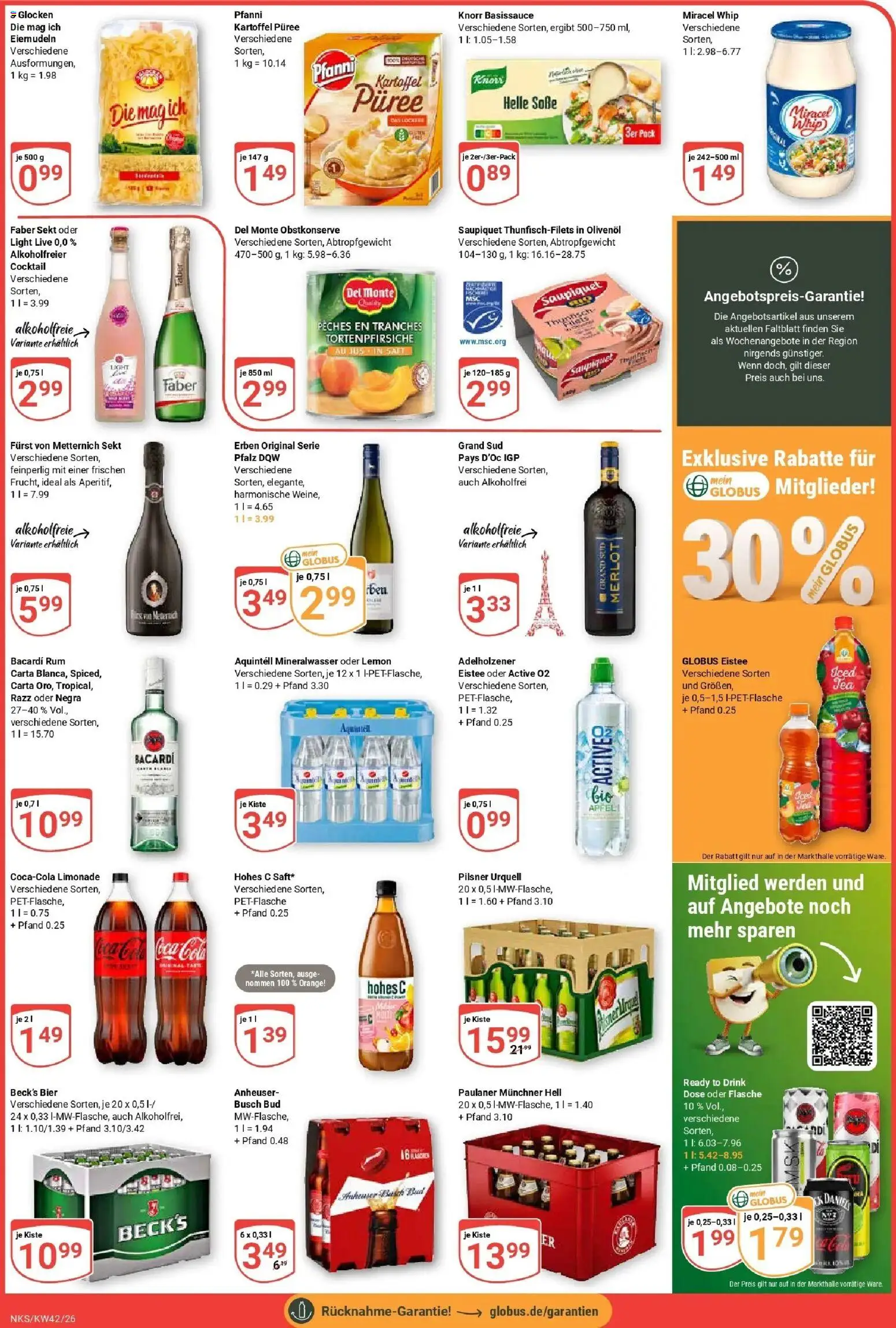 Globus Prospekt Neunkirchen (ab 12.10.2026) » Angebote online | Seite: 5 | Produkte: Furst von metternich, Sekt, Mineralwasser, Paulaner