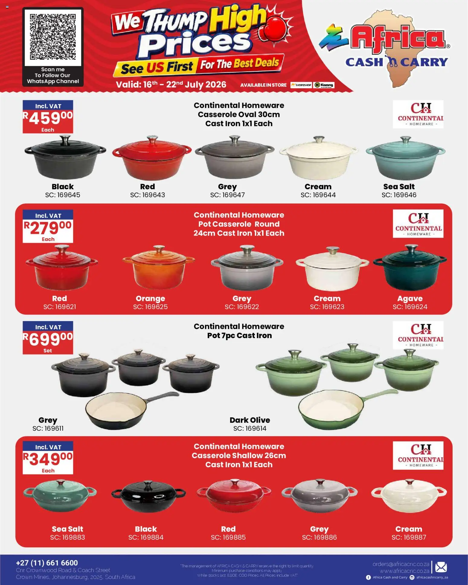 New Africa Cash & Carry catalogue – valid from 16/07/2026 | Page: 46 | Products: Iron, Agave, Cream, Salt