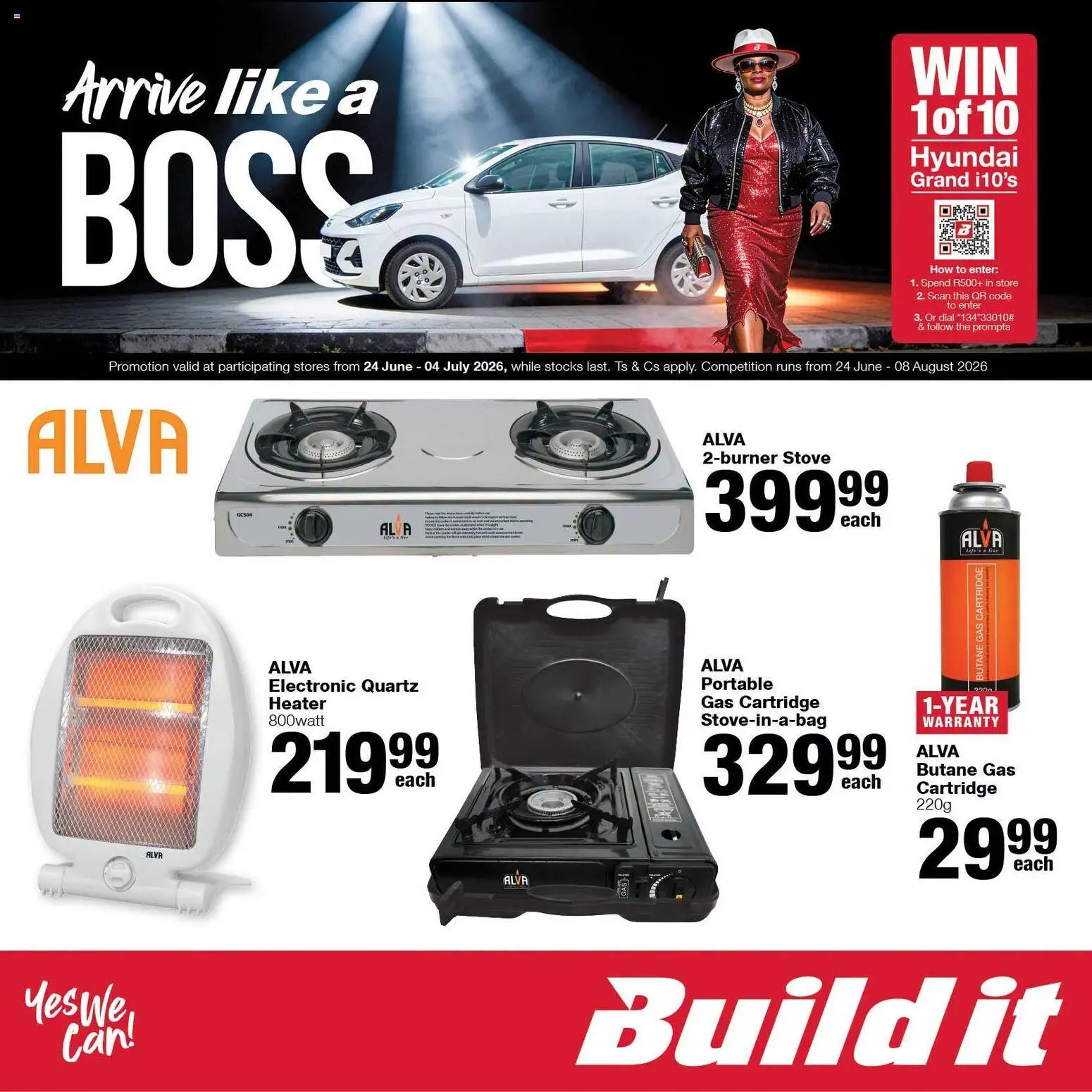 New Build It catalogue – valid from 23/06/2026 | Page: 1 | Products: Stove, Heater