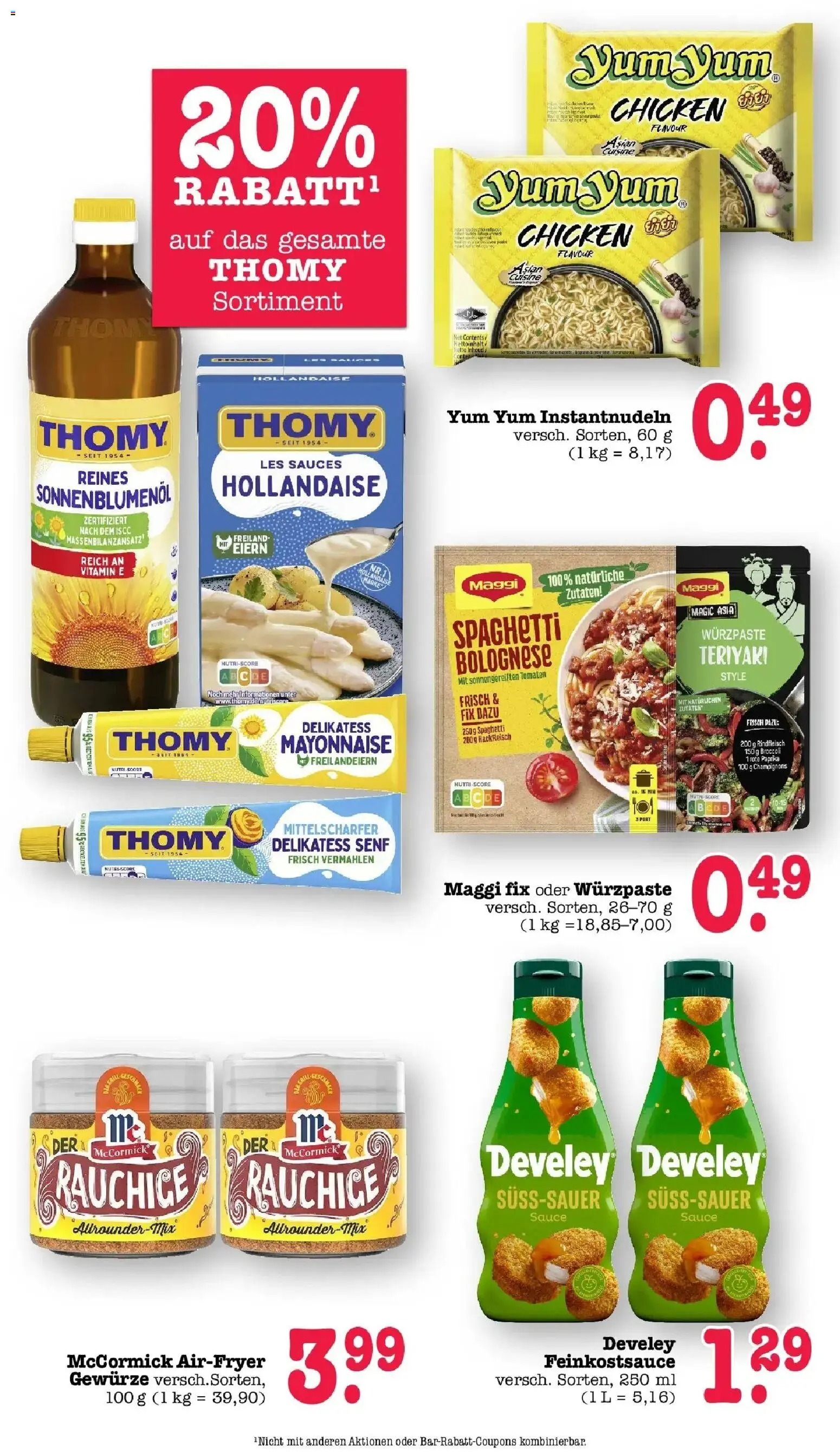 Edeka Prospekt Mainz-Weisenau (ab 17.08.2026) » Angebote Online | Seite: 38 | Produkte: Maggi, Spaghetti, Champignons, Paprika