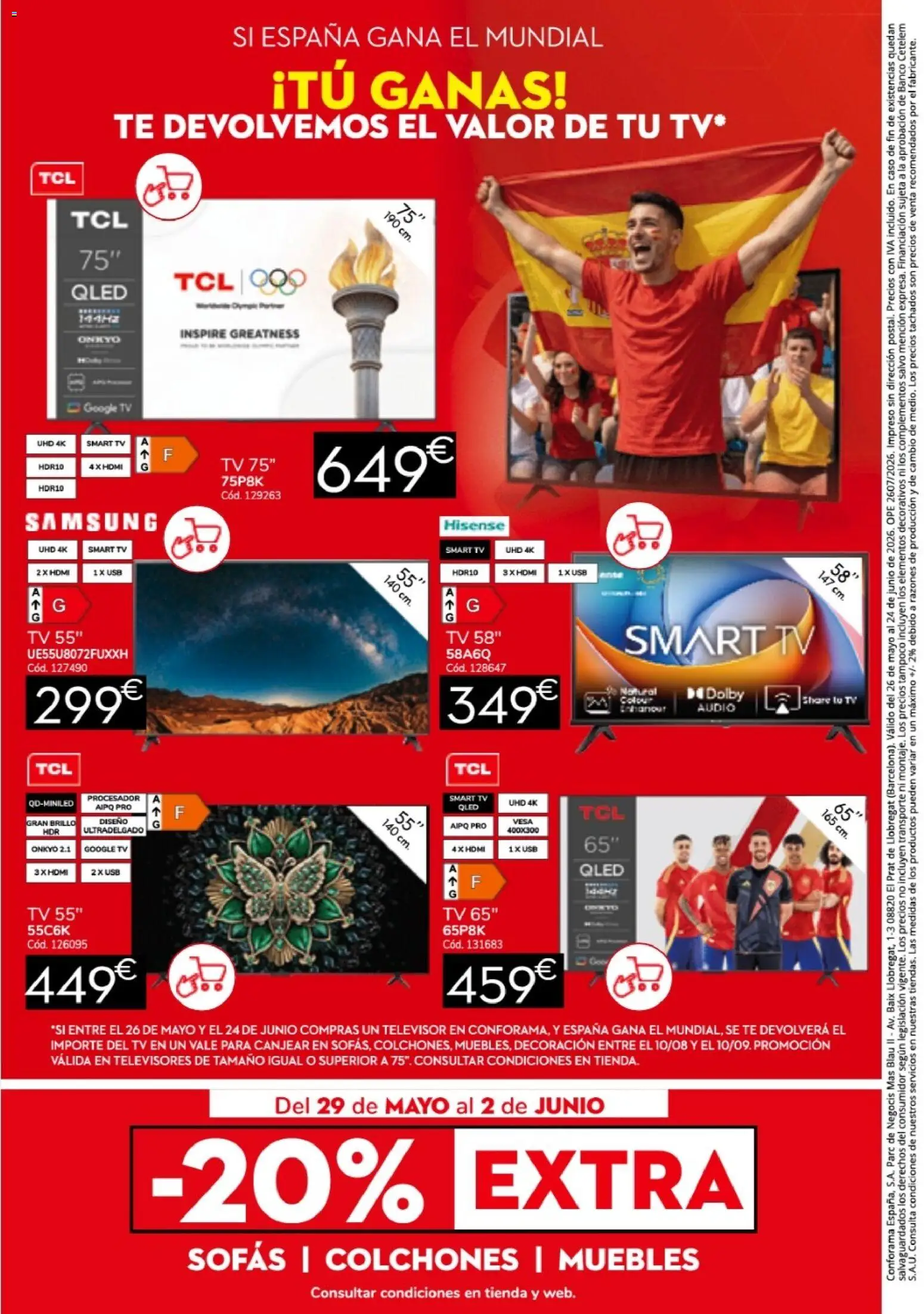 Conforama Practica Sofing │ válido desde el 26.05.2026 | Página: 16 | Productos: Té, Muebles, Televisor, Audio