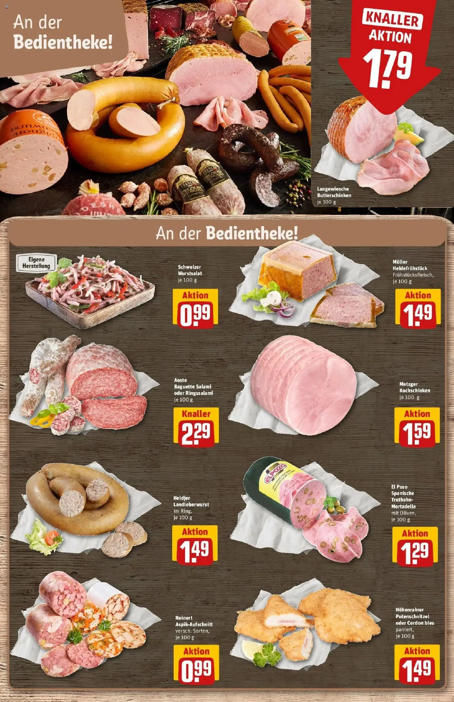 REWE Prospekt ab 12.10.2026 zum Blättern » Angebote | Seite: 7 | Produkte: Baguette, Putenschnitzel, Salami