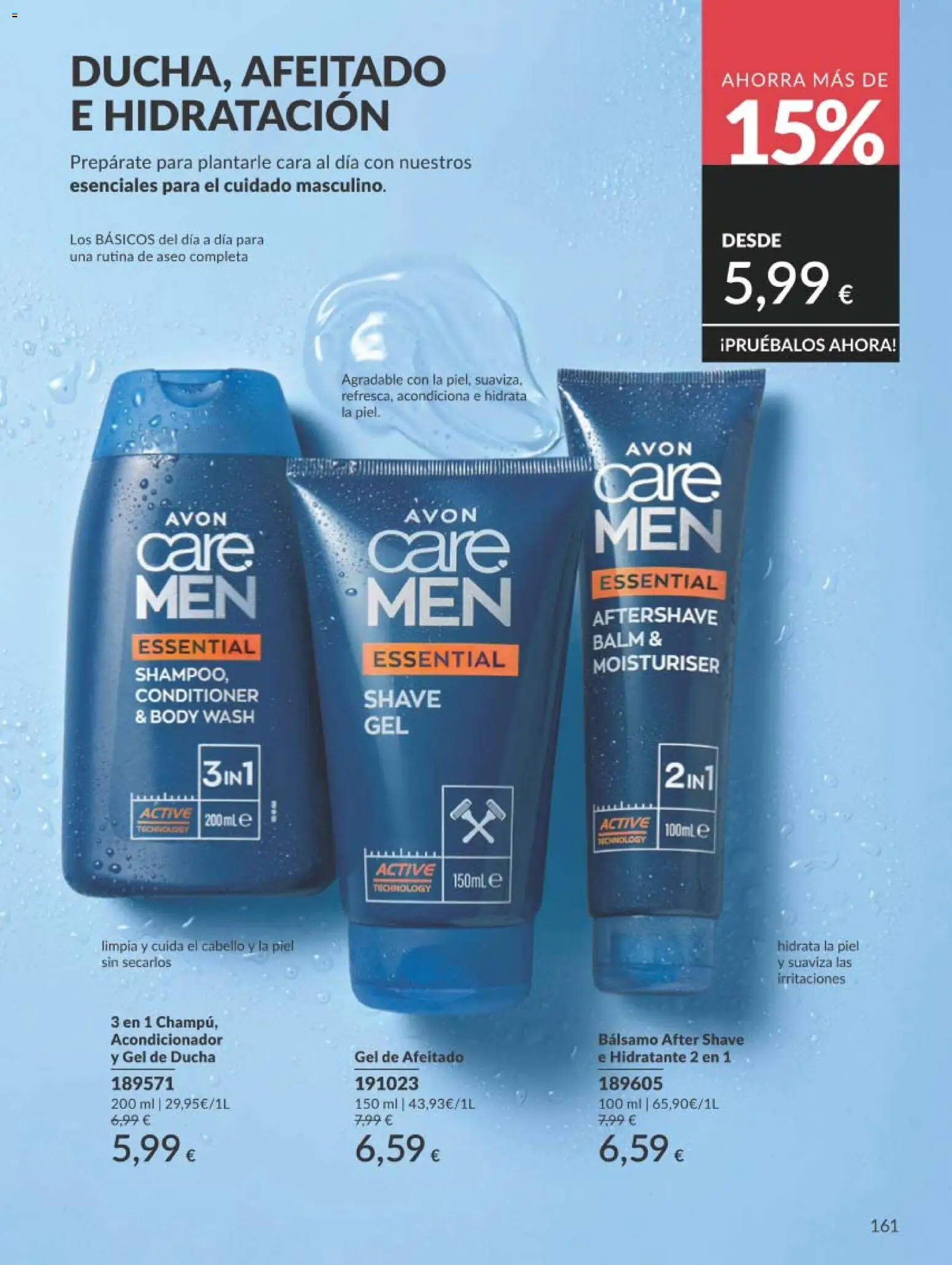 Catálogo AVON campaña 8 │ válido desde el 01/08/2026 | Página: 161 | Productos: Acondicionador, Gel de ducha, Body, Ducha