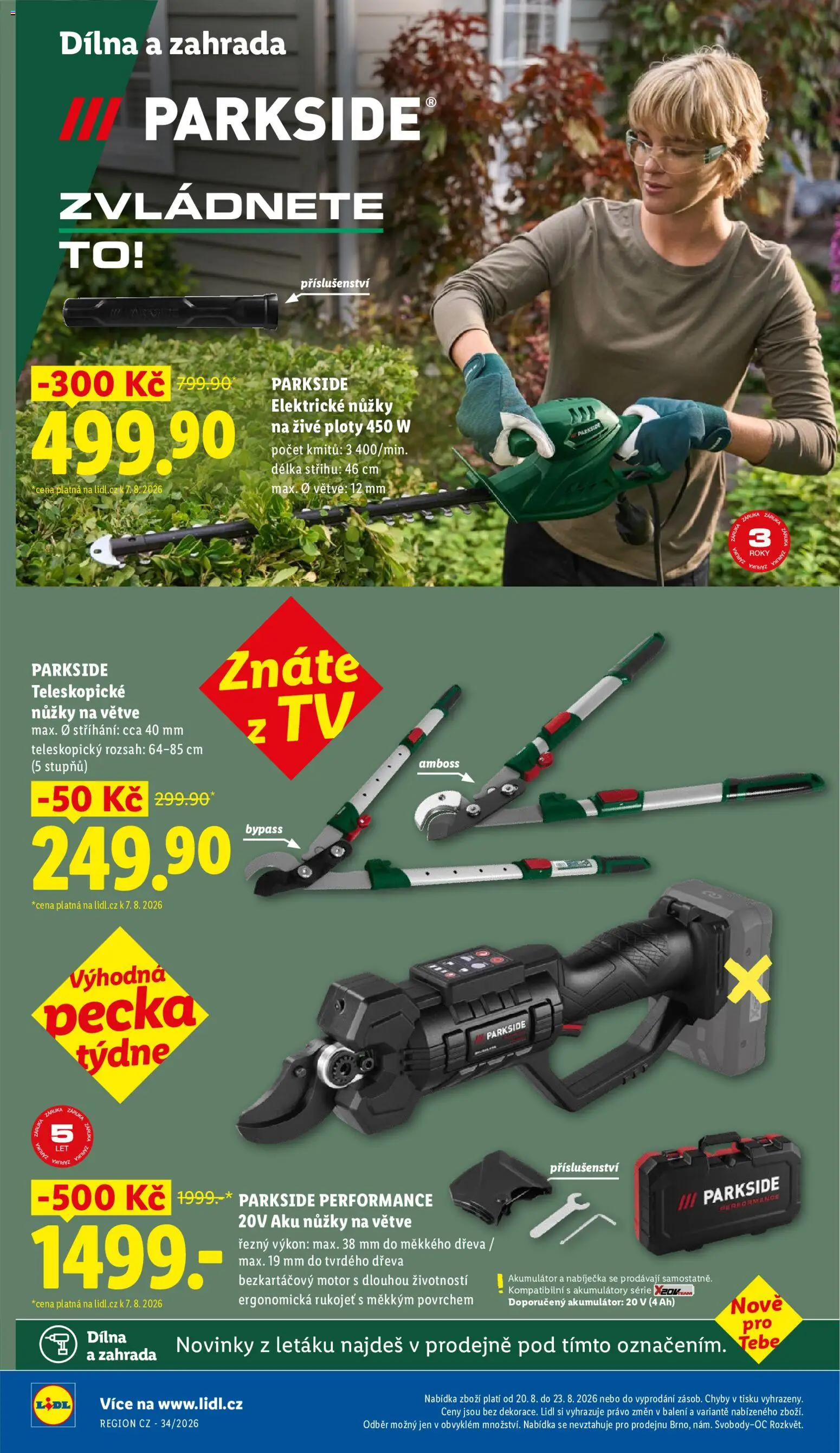 Lidl leták - Spotřební zboží od 17.08.2026 | Strana: 16 | Produkty: Zahrada, Nůžky, Teleskopické nůžky, Teleskopické nůžky na větve