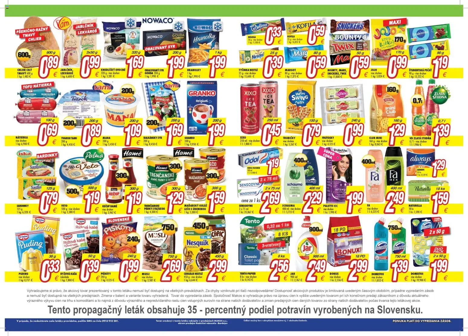 Nové Makos akcie – leták je platný od 06.04.2026 | Strana: 2 | Produkty: Puding, Cereálie, Študentská pečať, Bonux