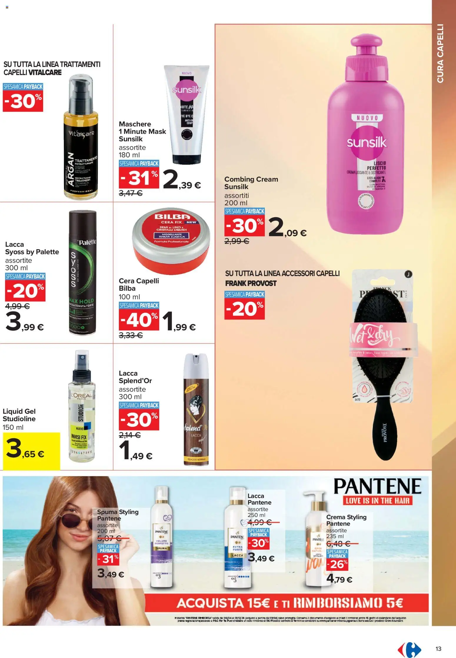 Volantino Carrefour del 10/07/2026 | Pagina: 13 | Prodotti: Crema, Lacca, Olio, Chiodi