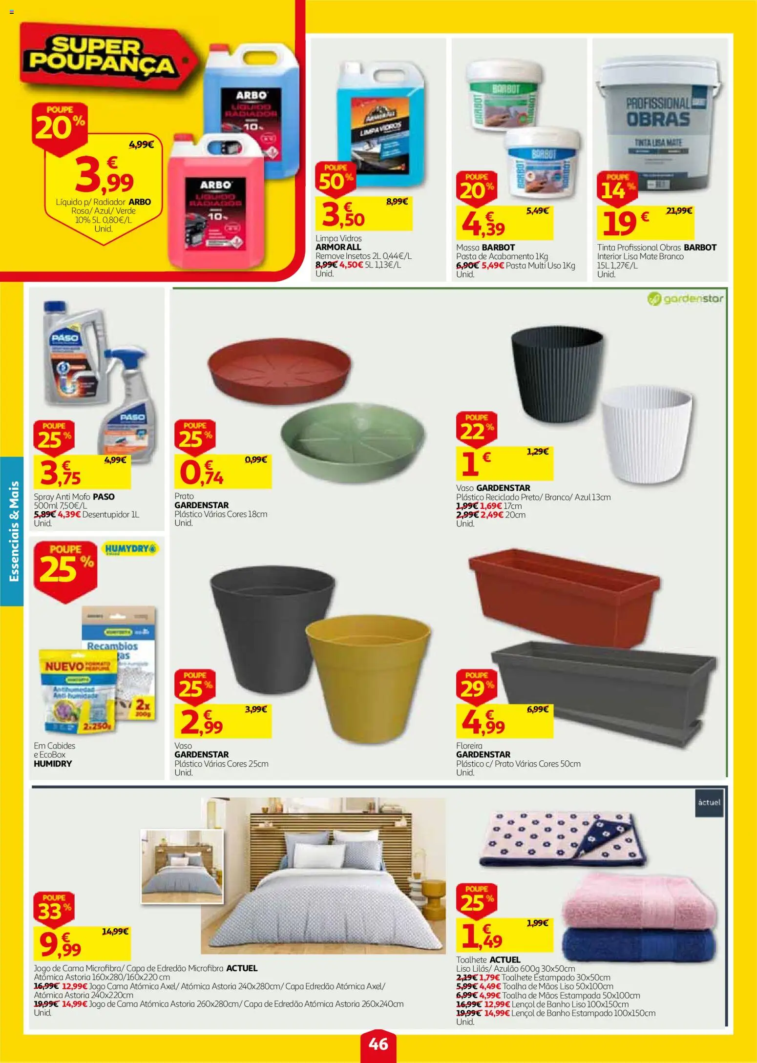 Auchan folheto │ válido de 24/09/2026 | Página: 46 | Produtos: Cabides, Limpa vidros, Banho, Vaso