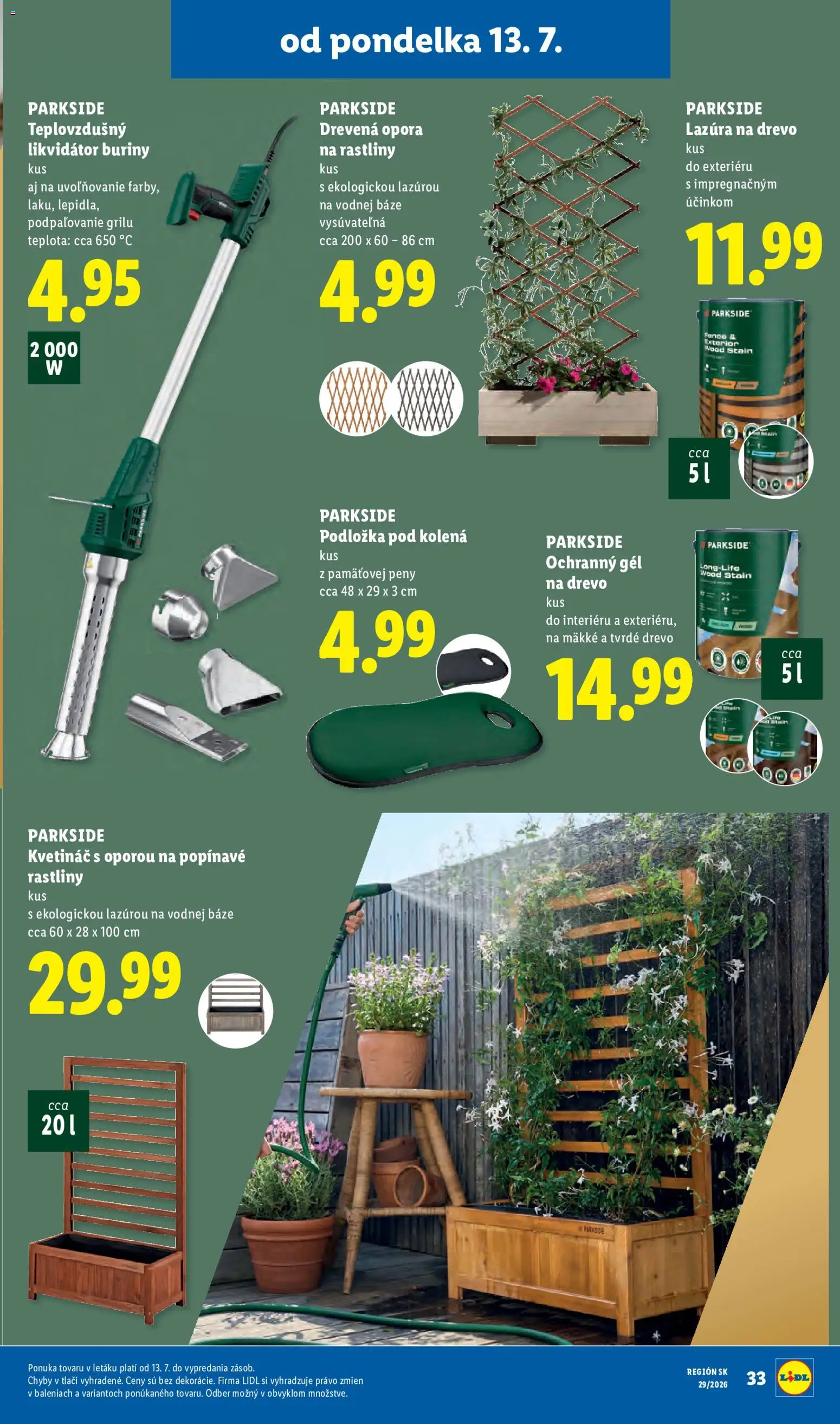 Nové Lidl akcie – leták je platný od 13.07.2026 | Strana: 43 | Produkty: Parkside, Kvetináč