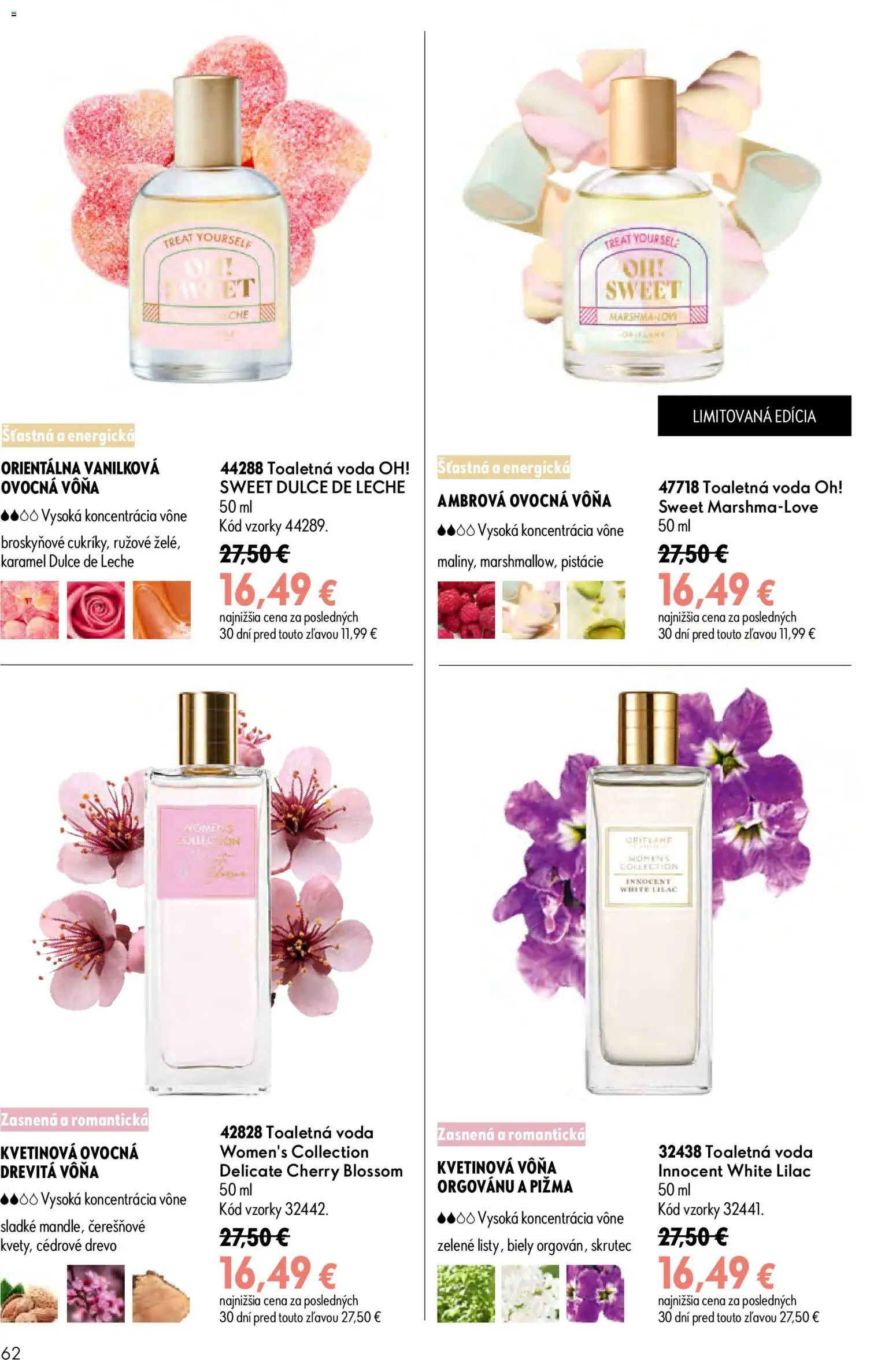 Nové Oriflame akcie – leták je platný od 29.07.2026 | Strana: 62 | Produkty: Toaletná voda, Voda, Pistácie