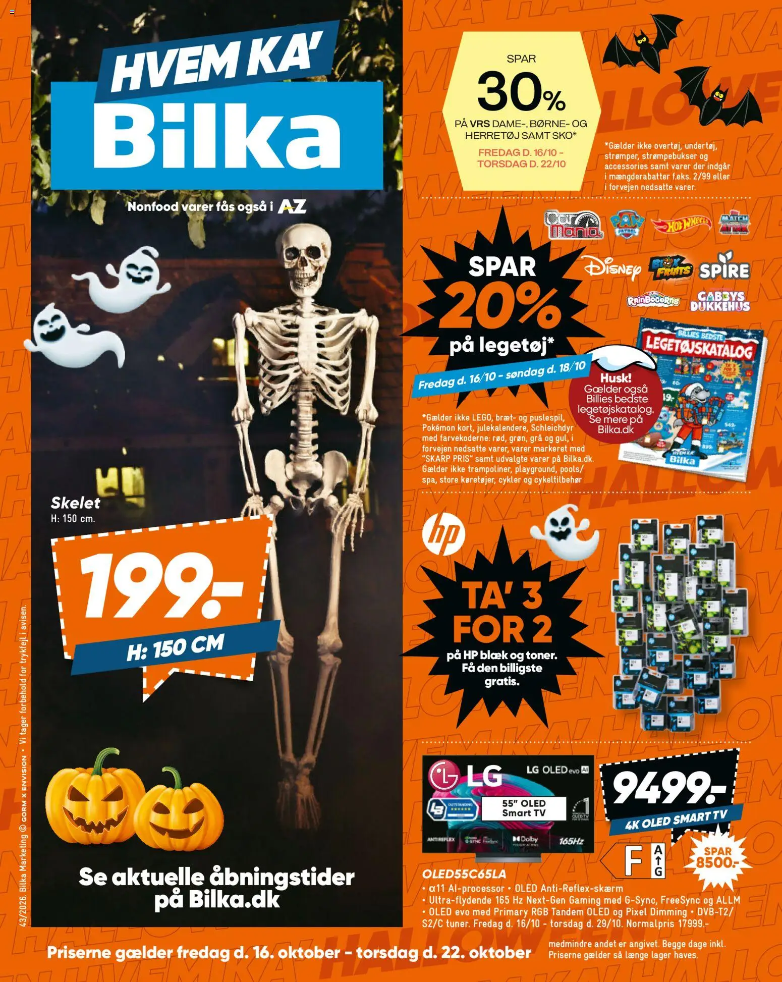Bilka tilbudsavis – gyldig fra 16/10/2026 | Side: 1 | Produkter: Smart TV, TV, Strømpebukser