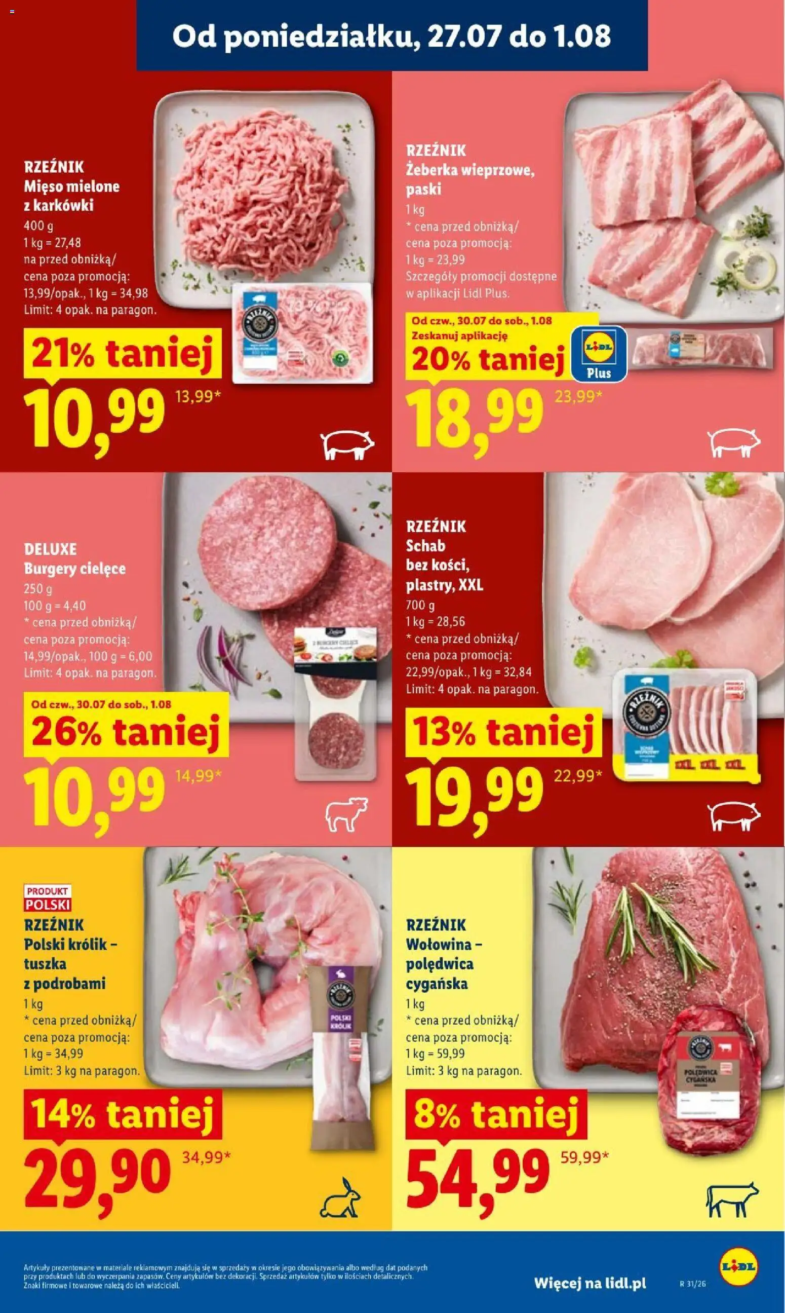 Lidl gazetka od 30.07.2026 | Strona: 63 | Produkty: Schab, Mięso, Mięso mielone, Wołowina