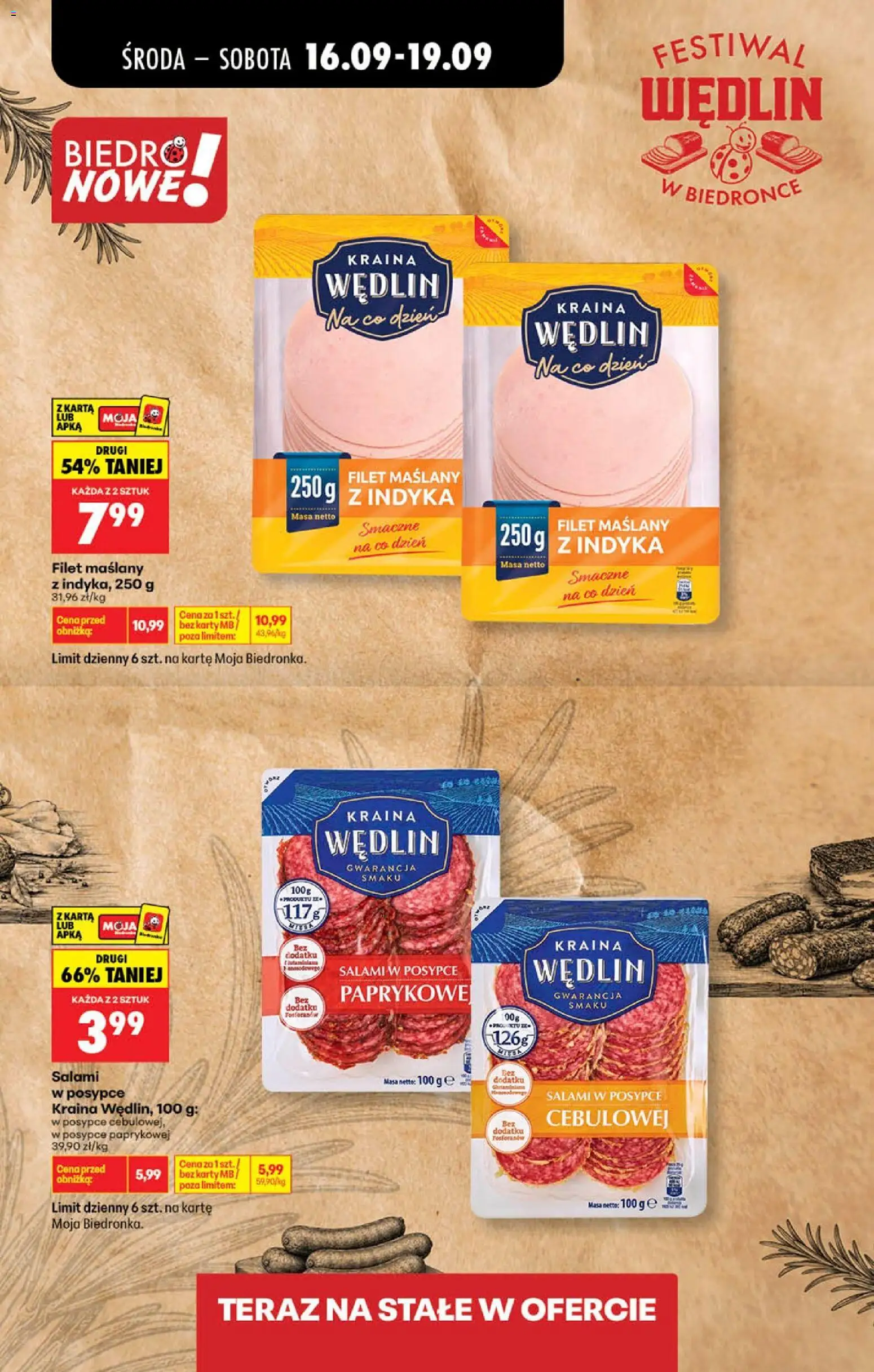 Biedronka gazetka - Festiwal wędlin od 16.09.2026 | Strona: 5 | Produkty: Karta, Filet, Salami
