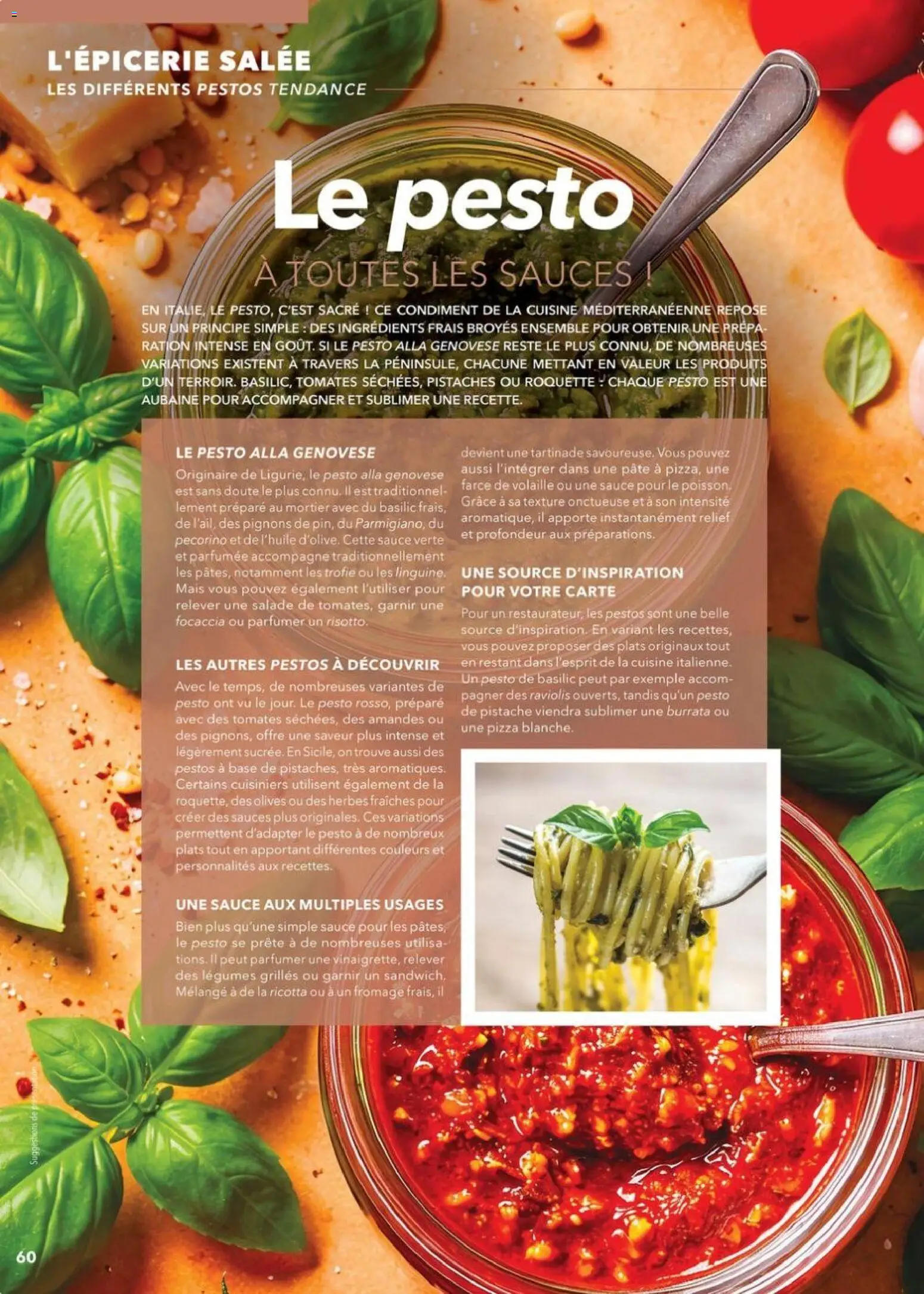 {H1} | Page: 60 | Produits: Salade, Pesto, Mortier, Roquette