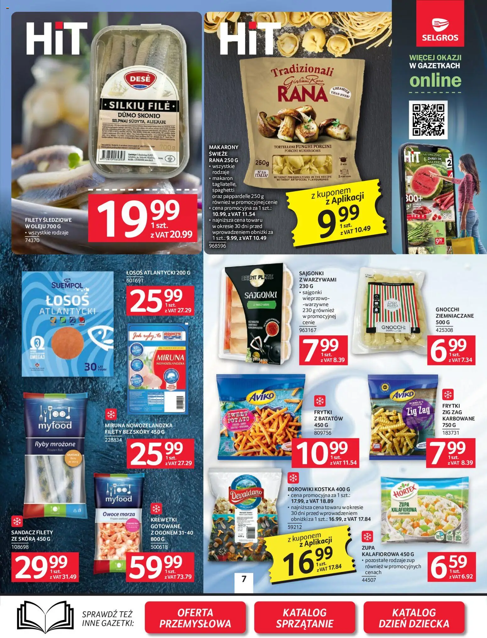 Selgros cash&carry gazetka od 21.05.2026 | Strona: 7 | Produkty: Łosoś atlantycki, Zupa, Makaron, Owoce morza