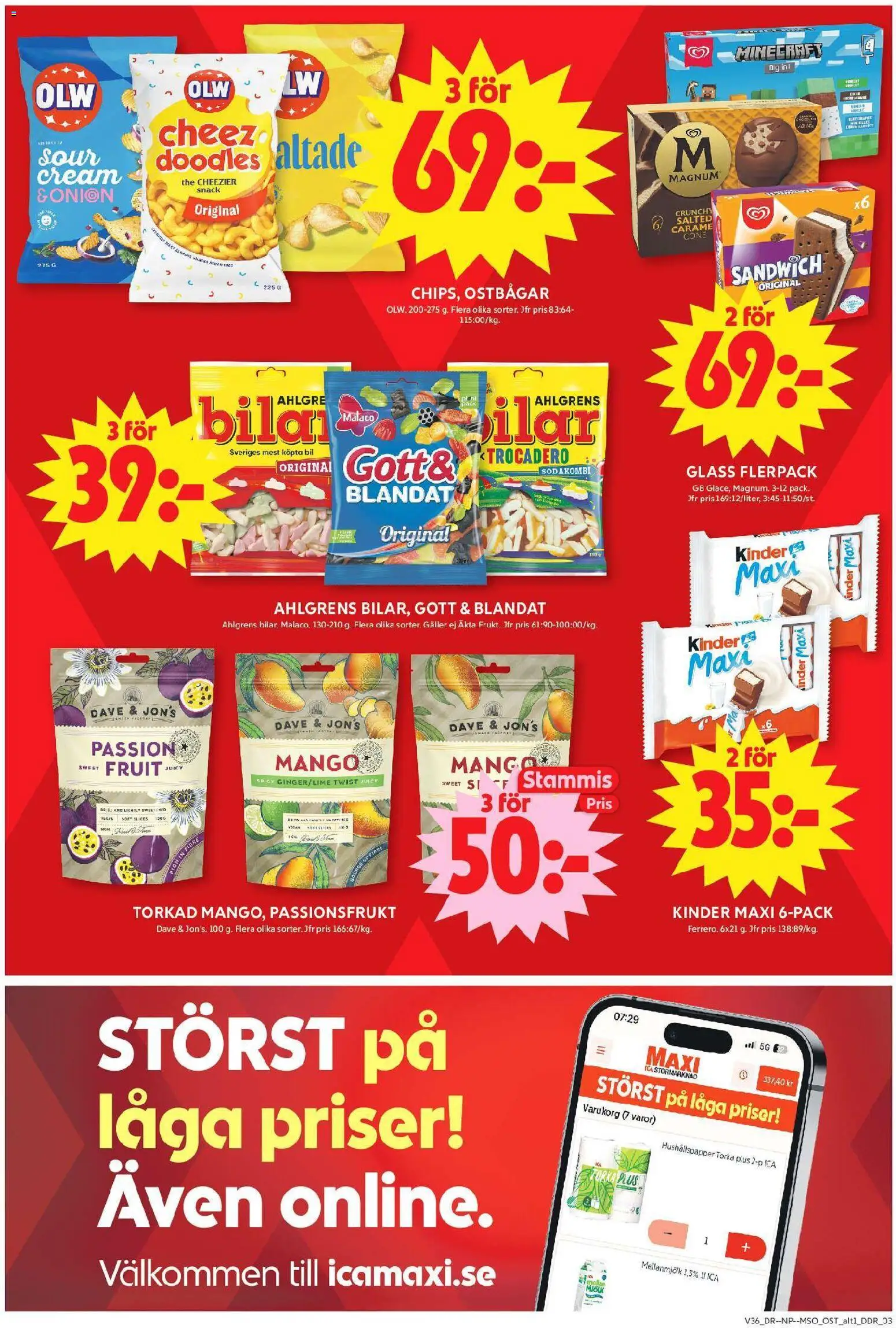 ICA Maxi reklamblad aktuell från 31/08/2026 | Sida: 9 | Produkter: Sandwich, Hushållspapper, Lime, Mango
