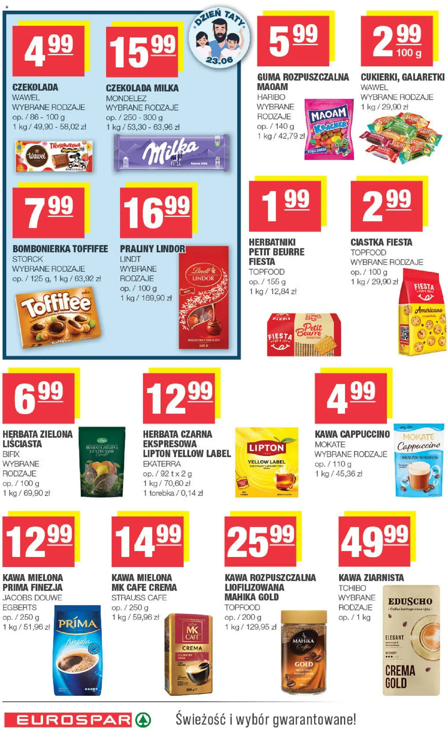 Spar gazetka - Eurospar od 17.06.2026 | Strona: 14 | Produkty: Galaretki, Torebka, Kawa ziarnista, Cappuccino
