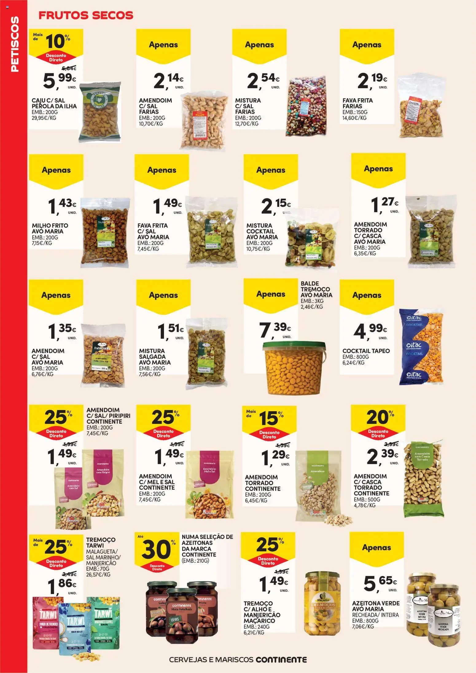 Continente - Açores Cervejas, Vinhos e Mariscos │ válido de 09.06.2026 | Página: 16 | Produtos: Azeitonas, Sal, Mel, Milho