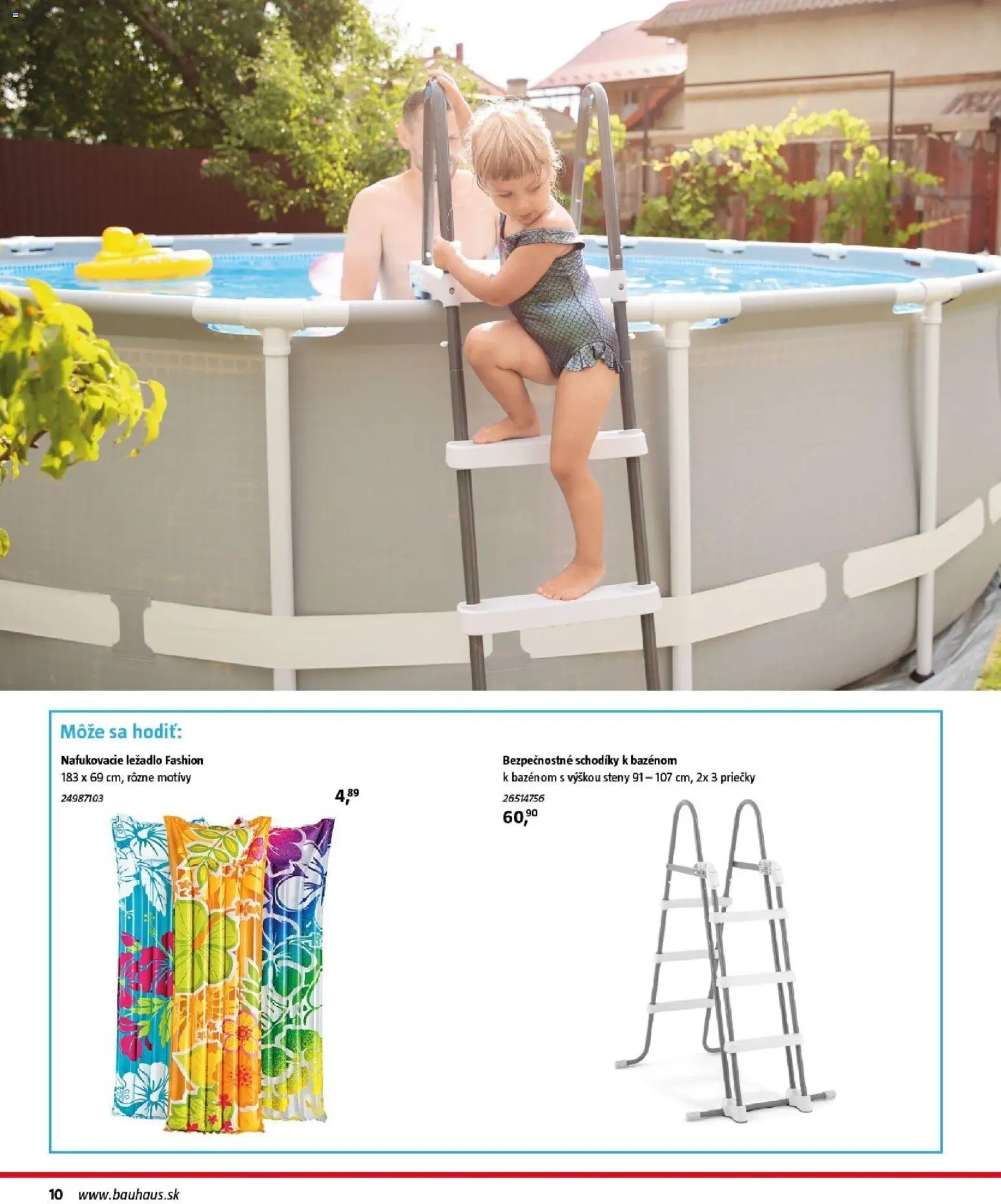 Nové Bauhaus akcie – leták je platný od 22.07.2026 | Strana: 10 | Produkty: Ležadlo