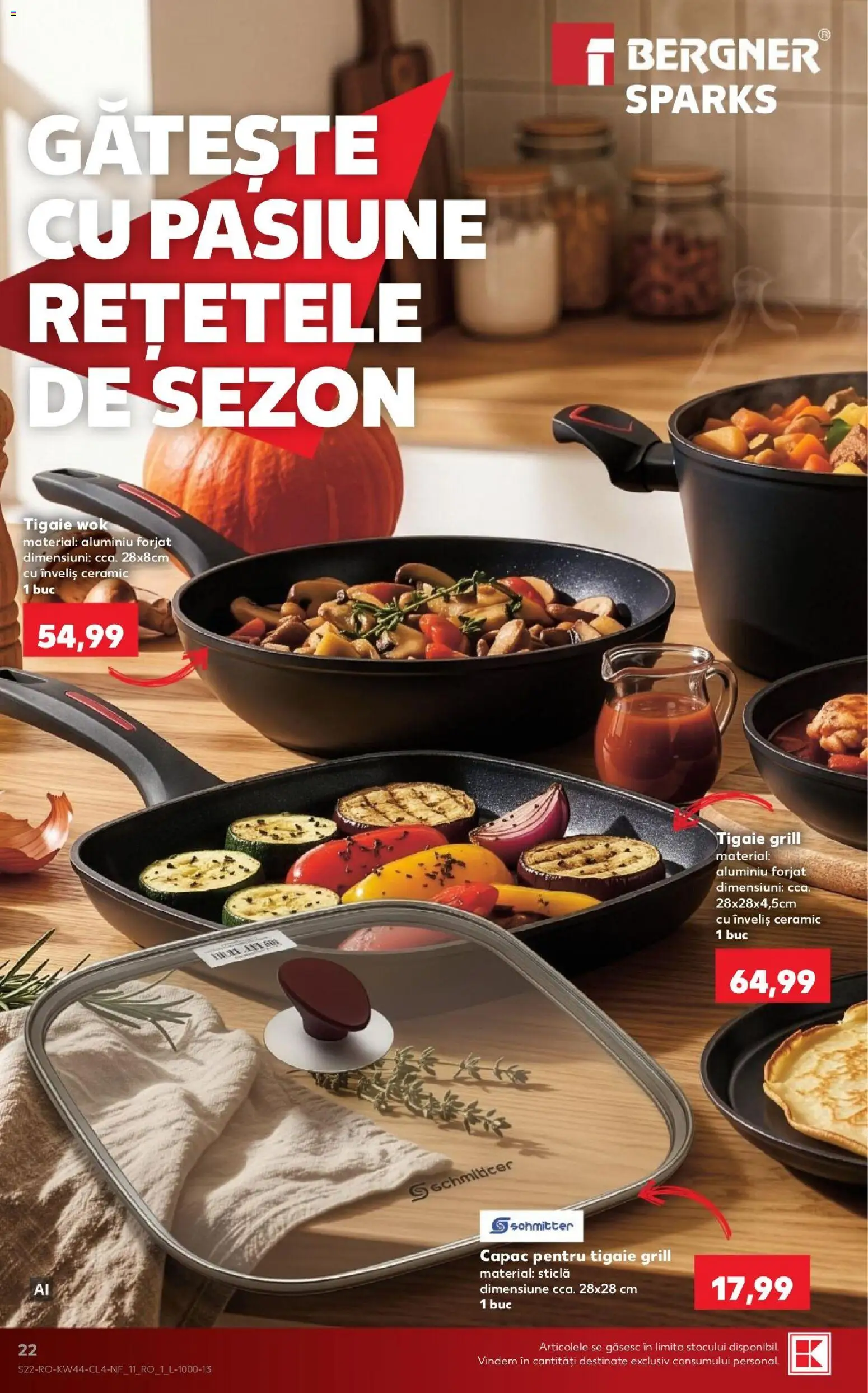Kaufland RO akciós ujság - amely érvényes a következő dátumtól: 2026.10.28. | Oldal: 22 | Termékek: Wok, Grill
