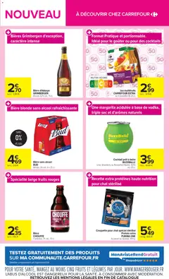 Carrefour - Prévisualisation de Jus multifruits, CARREFOUR EXTRA 100% PUR JUS MULTIFRUITS 4x20 cl. valide à partir de 07/07/2026 | Page: 7 | Produits: Alcool, Base, Jus, Bière