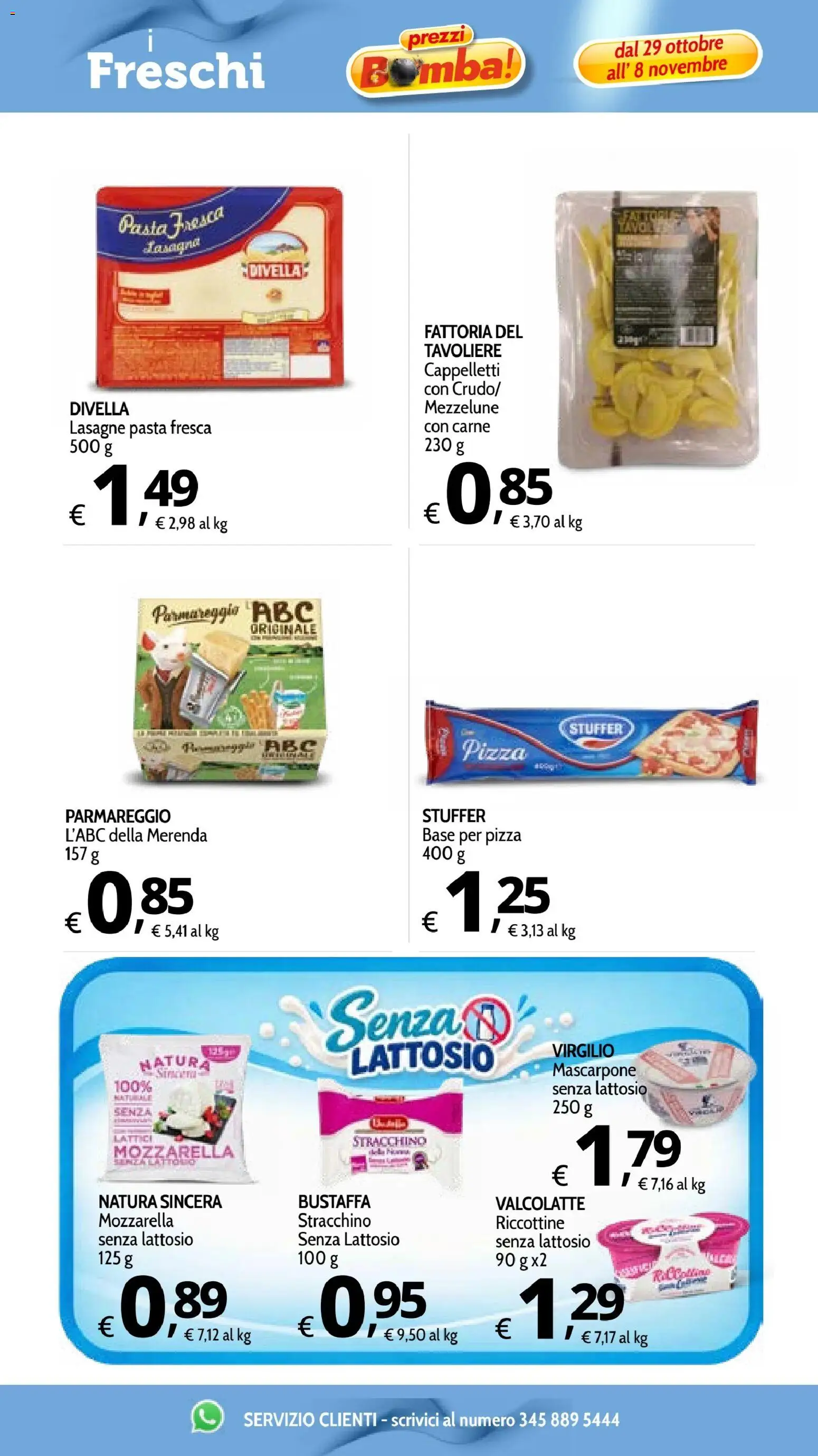 Volantino Primo Prezzo del 29/10/2026 | Pagina: 31 | Prodotti: Pizza, Divella, Mozzarella, Stracchino