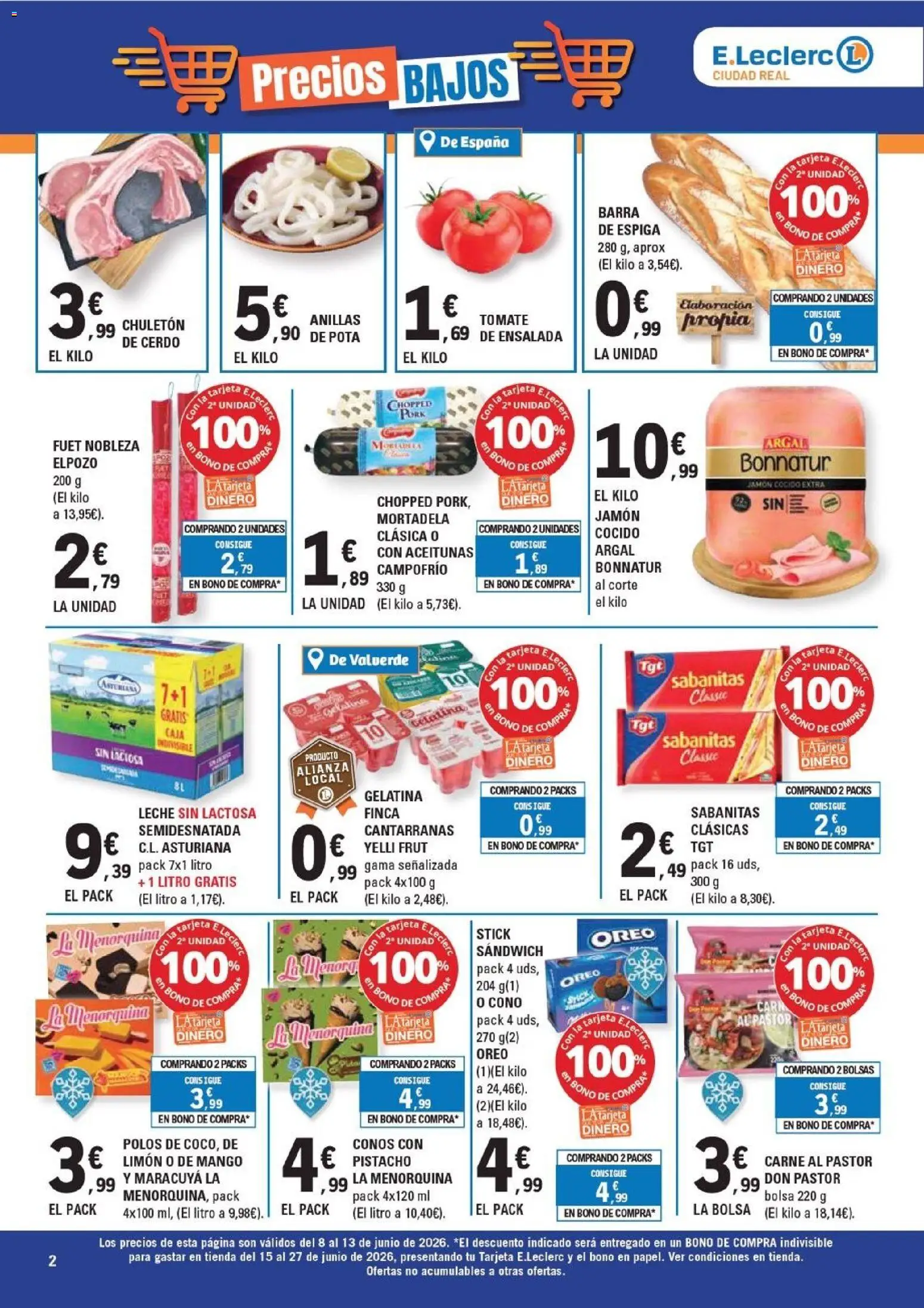 E.Leclerc Ciudad Real │ válido desde el 08.06.2026 | Página: 2 | Productos: Jamón, Jamón cocido, Ρούτερ, Caja