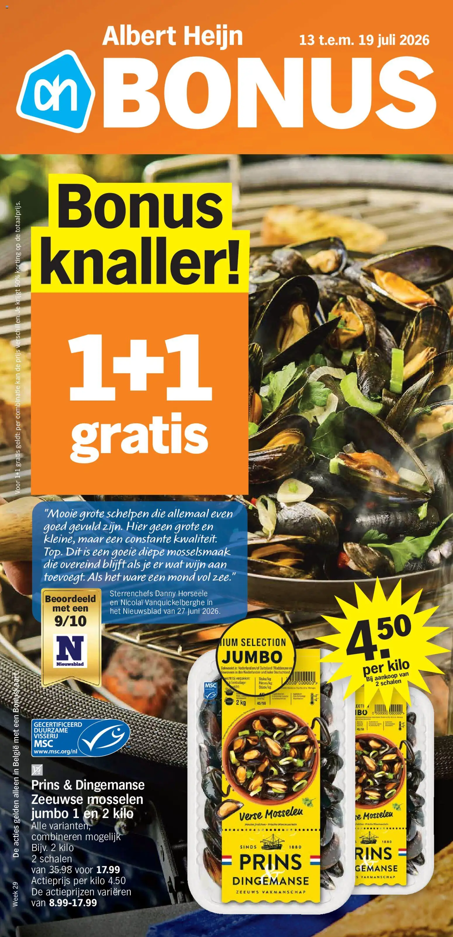 Albert Heijn Folder week / de la semaine 29 (13/07/2026 t/m 19/07/2026) catalogue cover