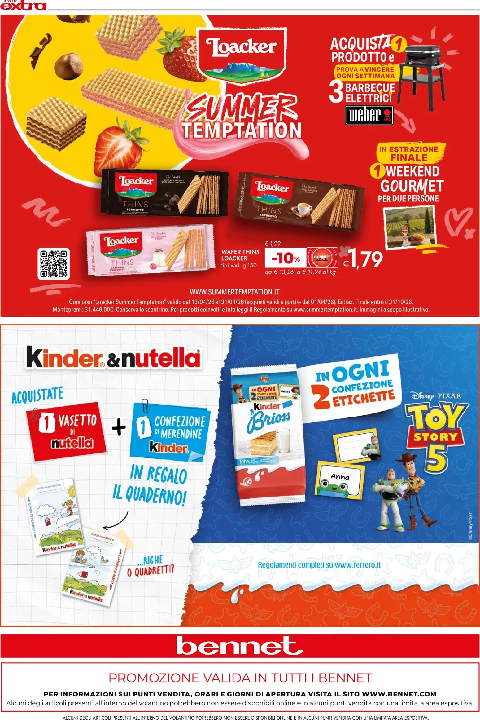 Volantino bennet del 20/08/2026 | Pagina: 8 | Prodotti: Barbecue, Nutella, Merendine, Quaderno