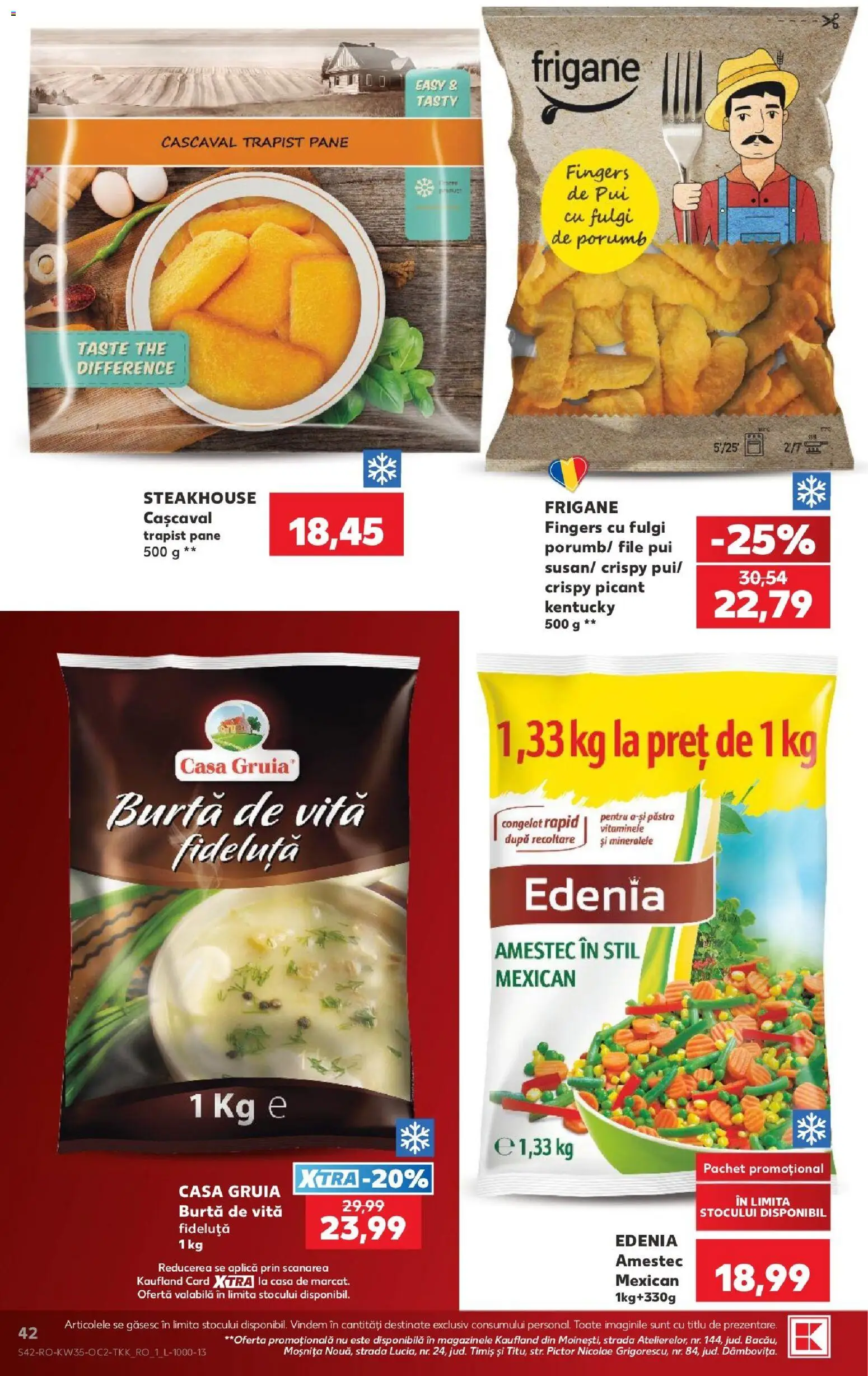 Noul catalog Kaufland – valabil de la 26.08.2026 | Pagină: 42 | Produse: Vită, Burta de vita, Fulgi, Porumb