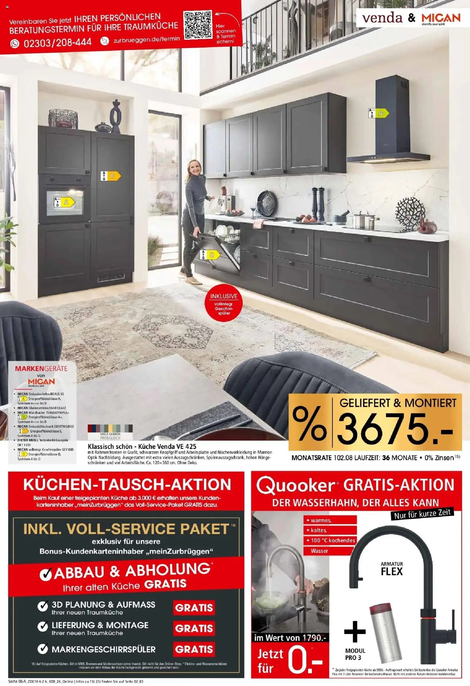 Zurbrüggen - Zurbrüggen: Küchen Vorteilswochen (ab 24.10.2026) zum Blättern | Seite: 8 | Produkte: Geschirrspüler, Küche, Armatur, Wasser