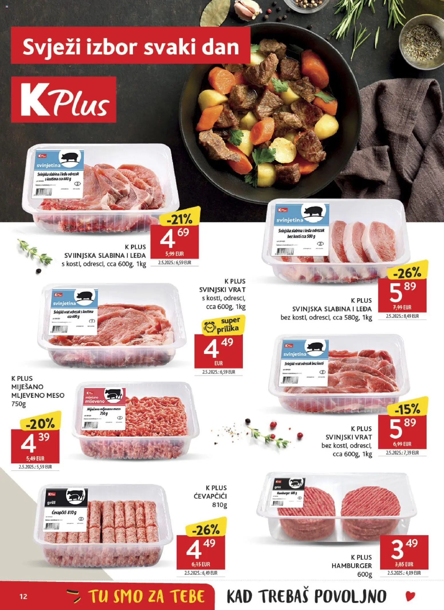 Konzum HR akciós ujság - amely érvényes a következő dátumtól: 2026.09.23. | Oldal: 12 | Termékek: Hamburger, Grill