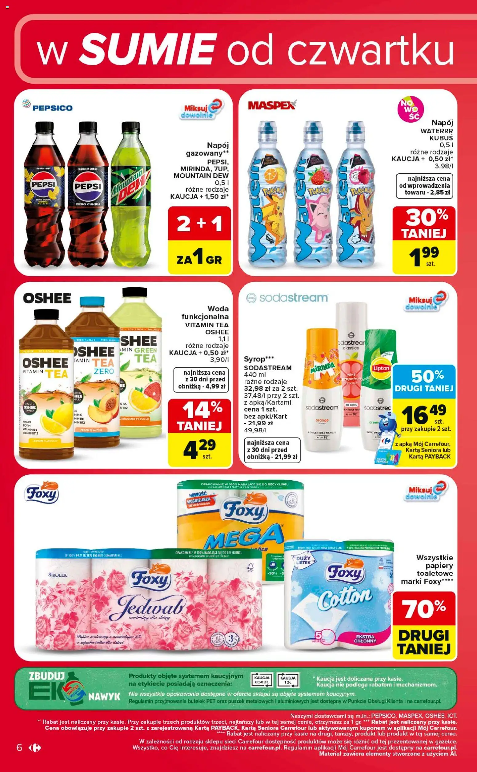 Carrefour gazetka - Weekend okazji od 11.06.2026 | Strona: 6 | Produkty: Karta, Syrop, Pepsi, Sodastream