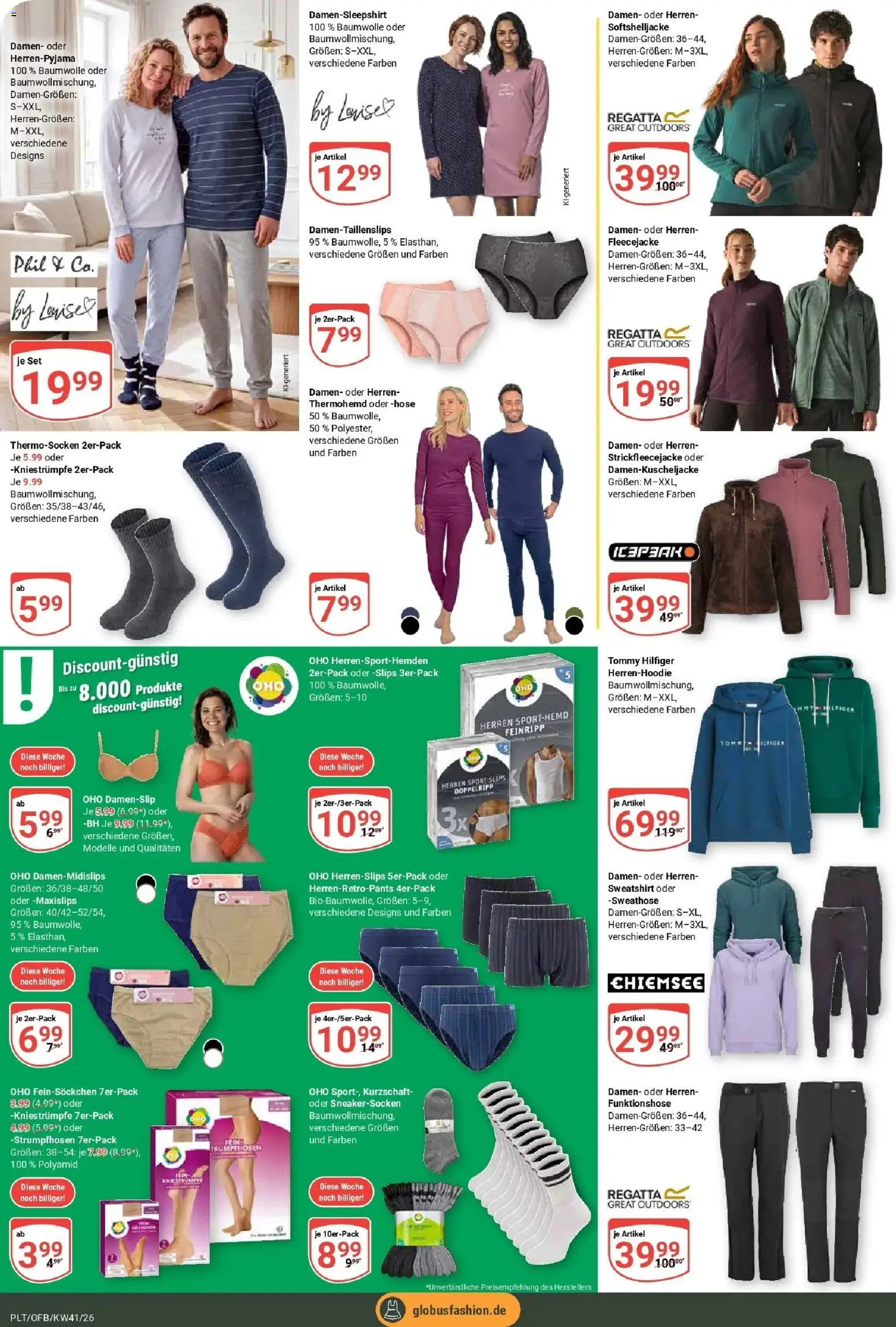 Globus Prospekt Plattling (ab 05.10.2026) » Angebote online | Seite: 24 | Produkte: Sweatshirt, Kniestrümpfe, Hose, BH