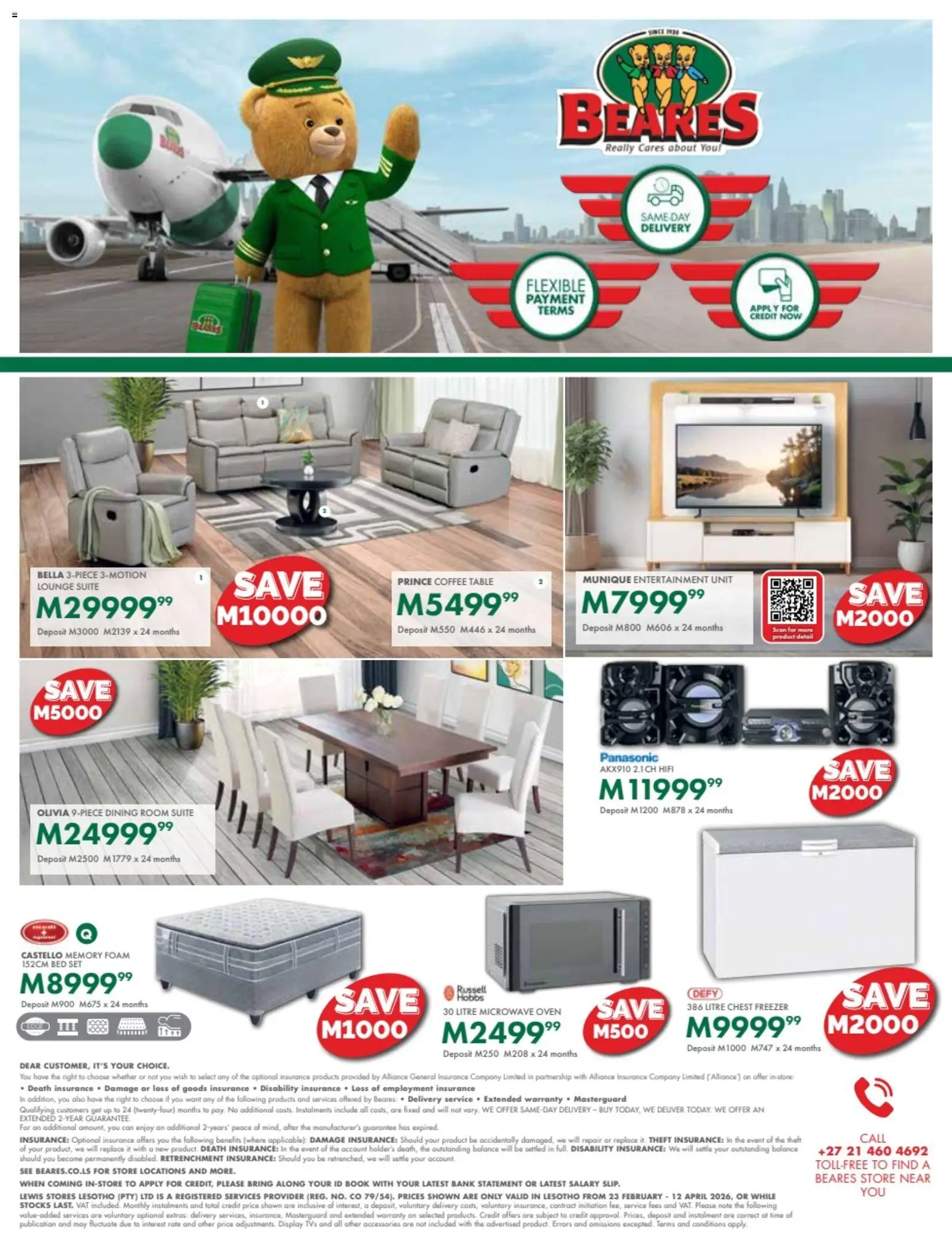 Beares - Lesotho Clearance Specials (23/02/2026 - 12/04/2026) Online