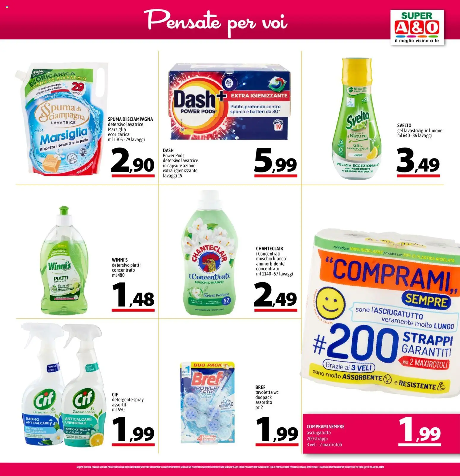 Volantino A&O del 25/06/2026 | Pagina: 15 | Prodotti: Tavoletta wc, Tè, Asciugatutto, Bottiglia