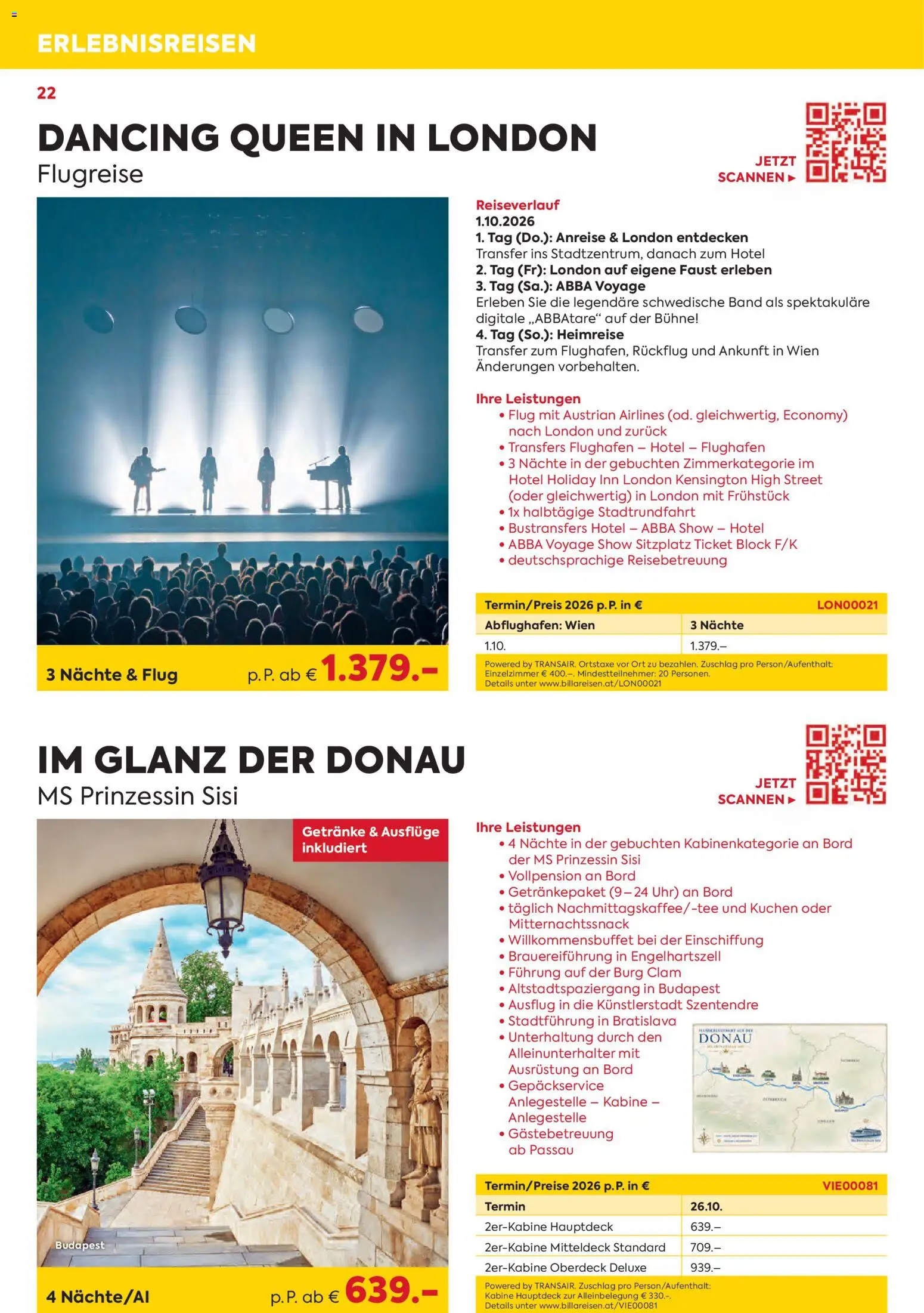 Billa - Billa Reise Kreuzfahrten Rundreise Erlebnisreisen gültig ab 01.07.2026 | Seite: 22 | Produkte: Uhr