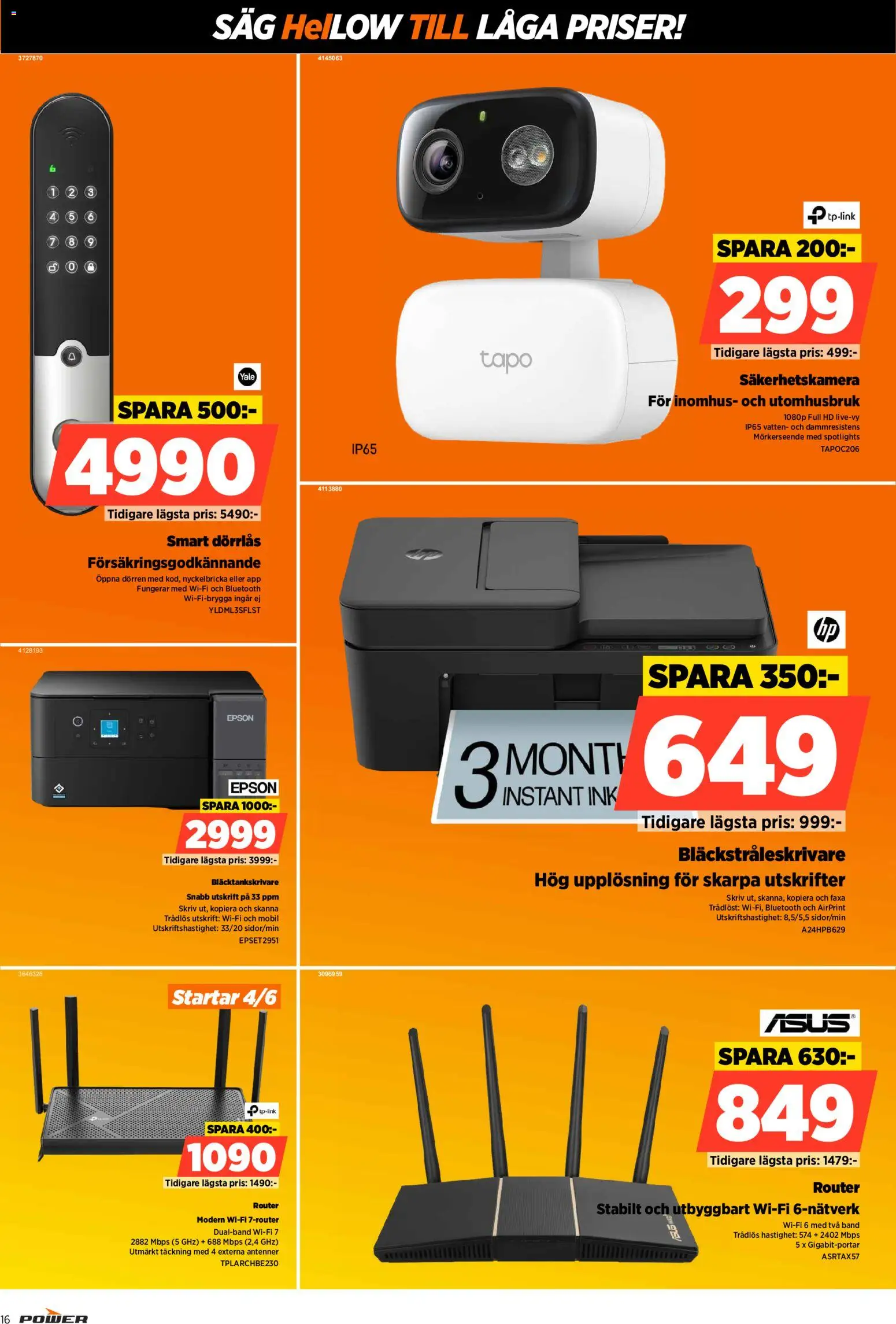 Power reklamblad aktuell från 01.06.2026 | Sida: 16 | Produkter: Såg, Router, Wifi