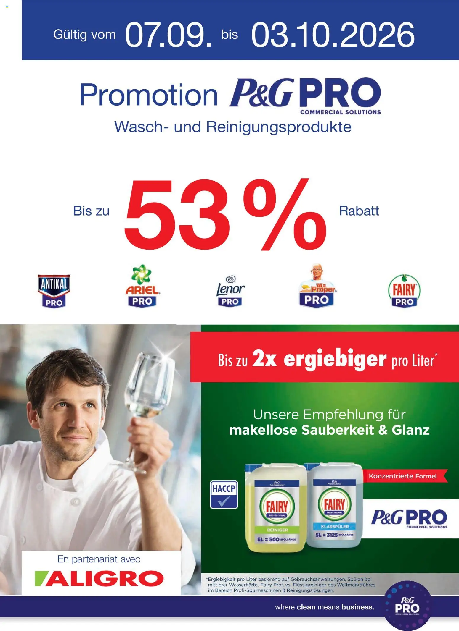 Aligro aktionen P&G – gültig ab 07.09.2026 | Seite: 1 | Produkte: Klarspüler