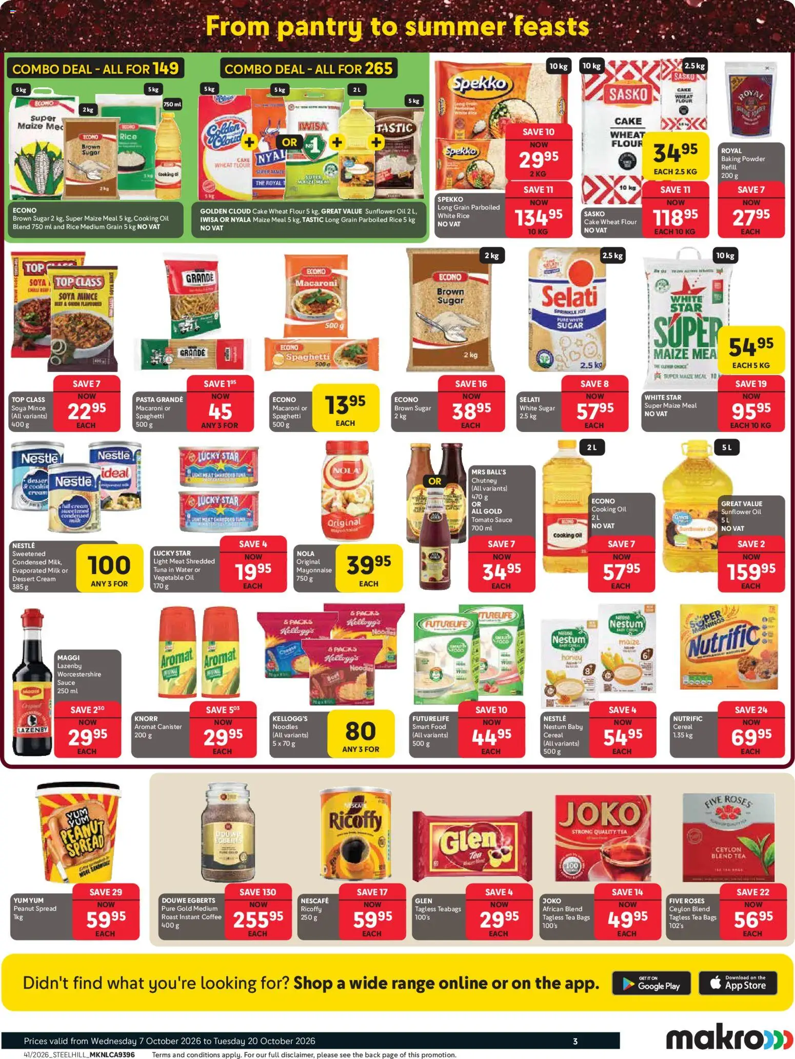 New Makro catalogue – valid from 07/10/2026 | Page: 3 | Products: Flour, Chutney, Powder, Instant coffee