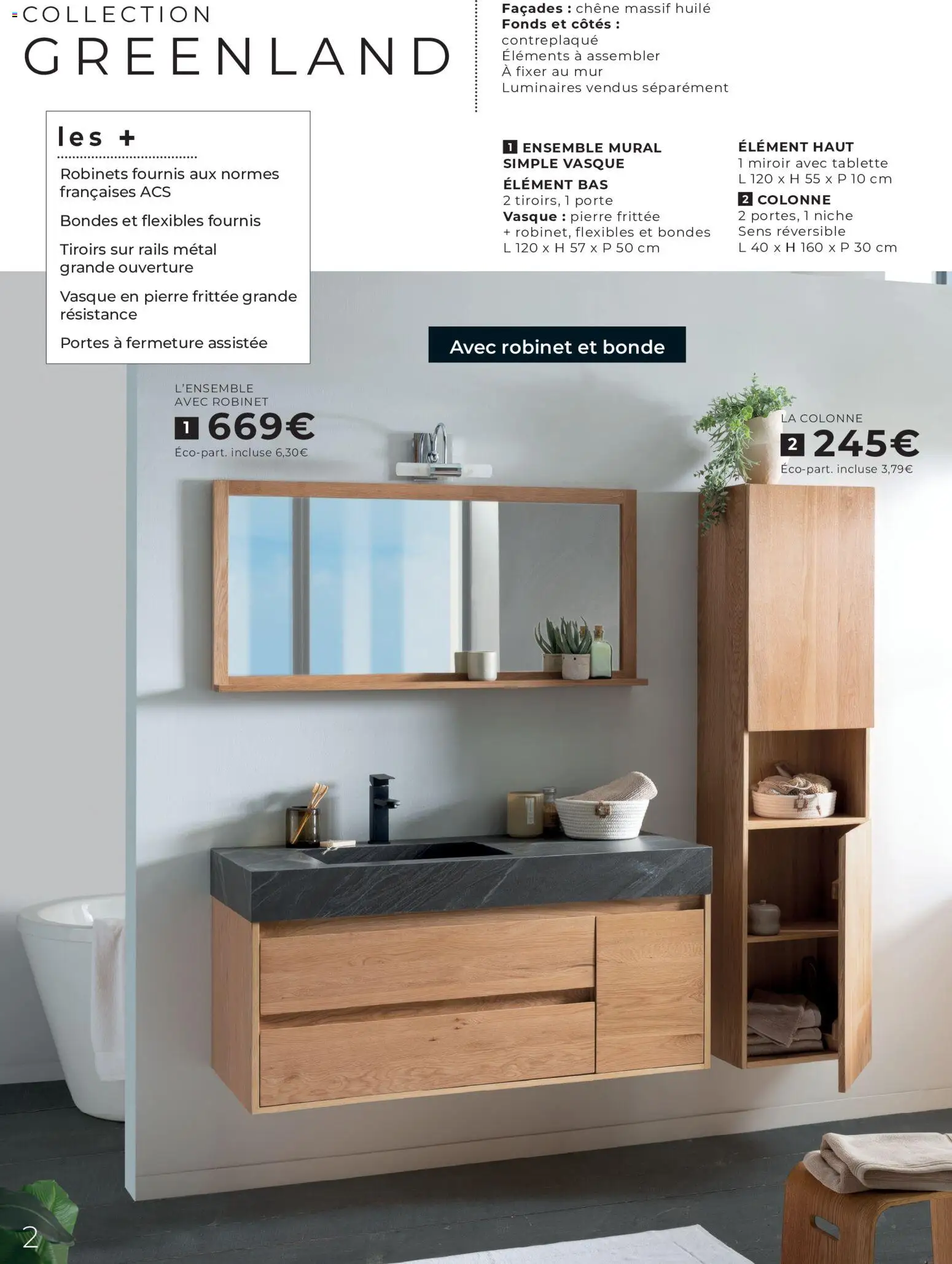 {H1} | Page: 2 | Produits: Robinet, Portes, Tiroirs, Miroir