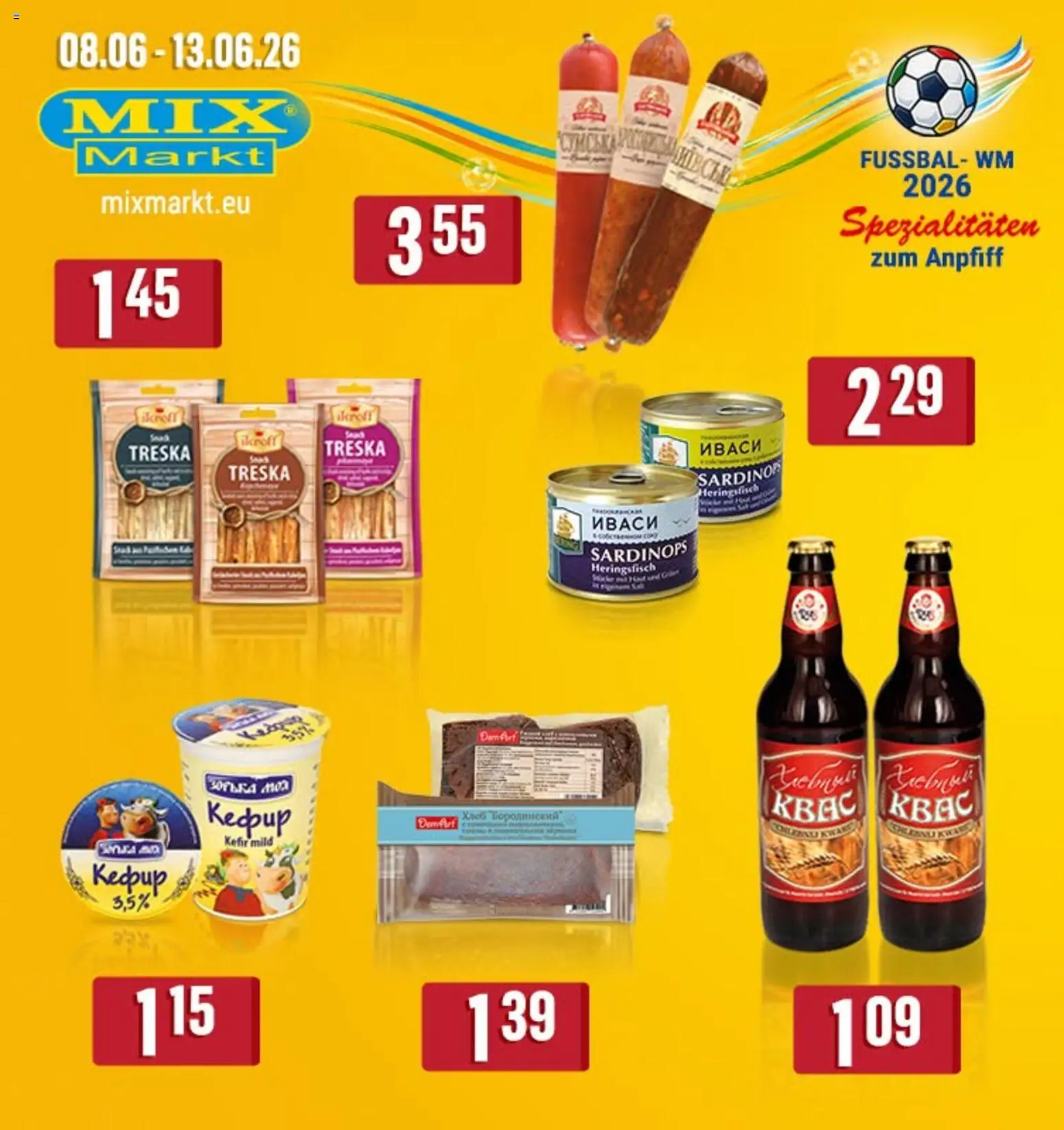 Mix Markt Prospekt – gültig ab 08.06.2026 | Seite: 1 | Produkte: Kefir