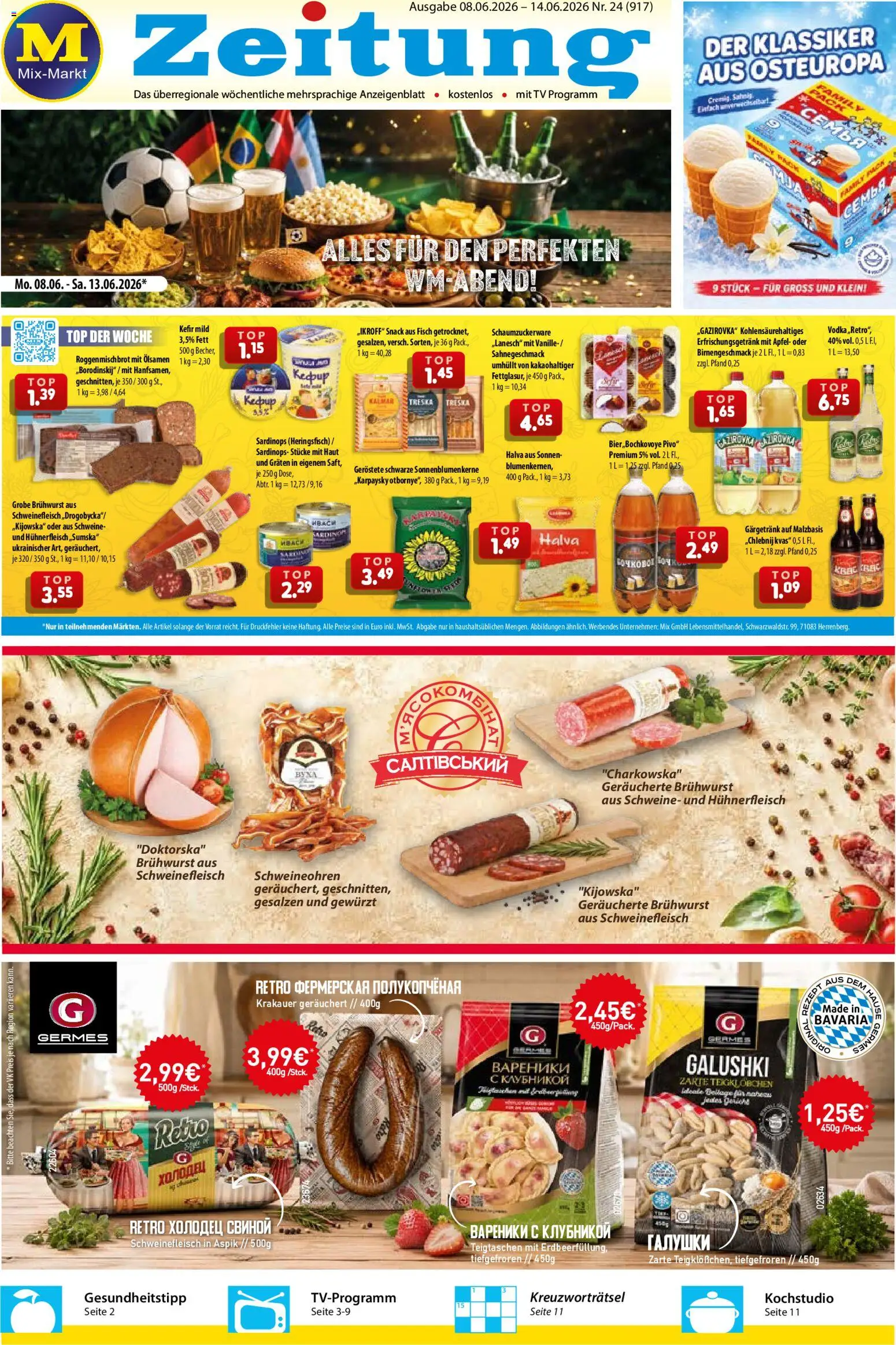 Mix Markt Prospekt – gültig ab 08.06.2026 | Seite: 1 | Produkte: Kefir