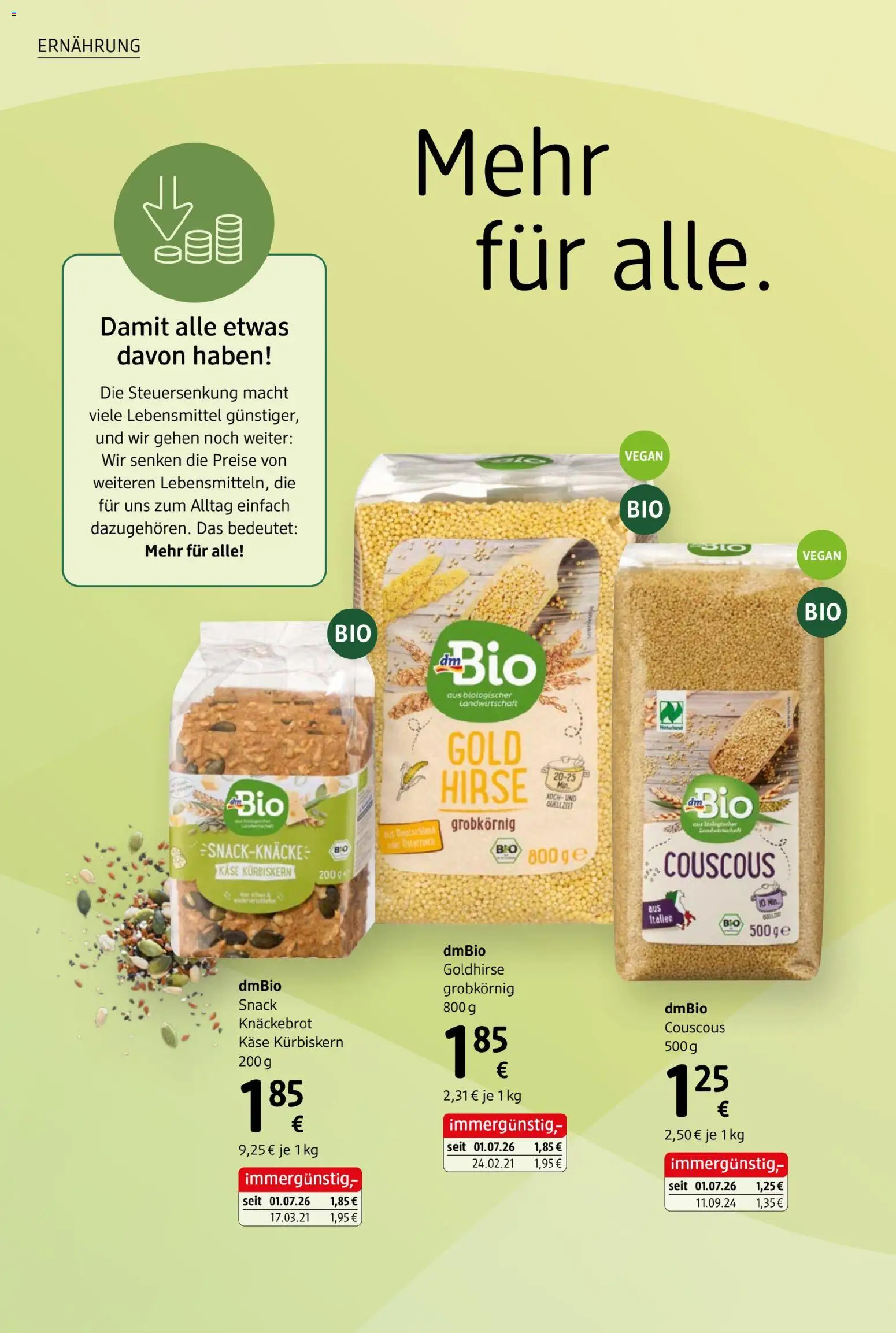 dm drogerie markt Journal Juli 2026 von 09.07.2026 - Aktuelle Angebote | Seite: 20 | Produkte: Lebensmittel, Käse